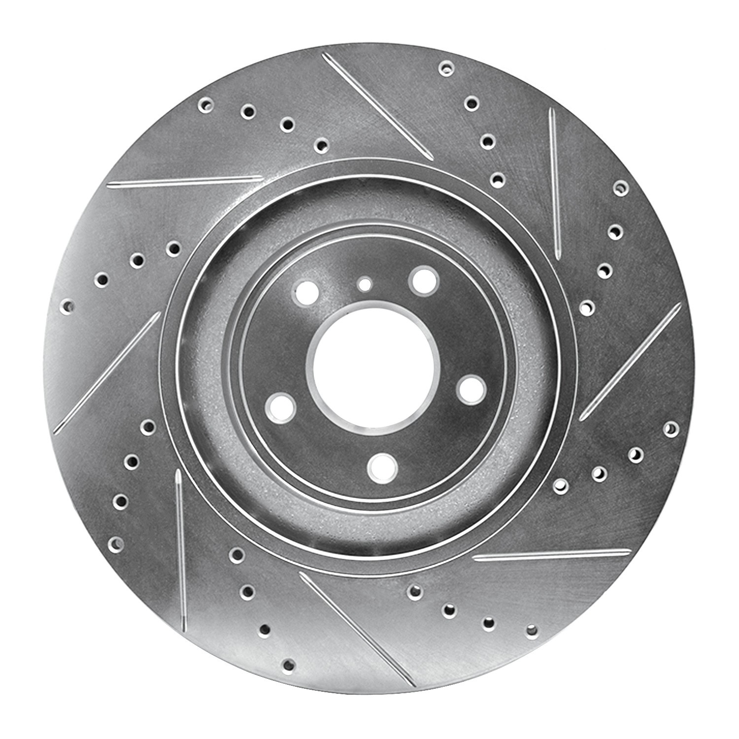 DYN 631-68012L DFC Brake Rotor - Drilled and Slotted - Silver - Image 4