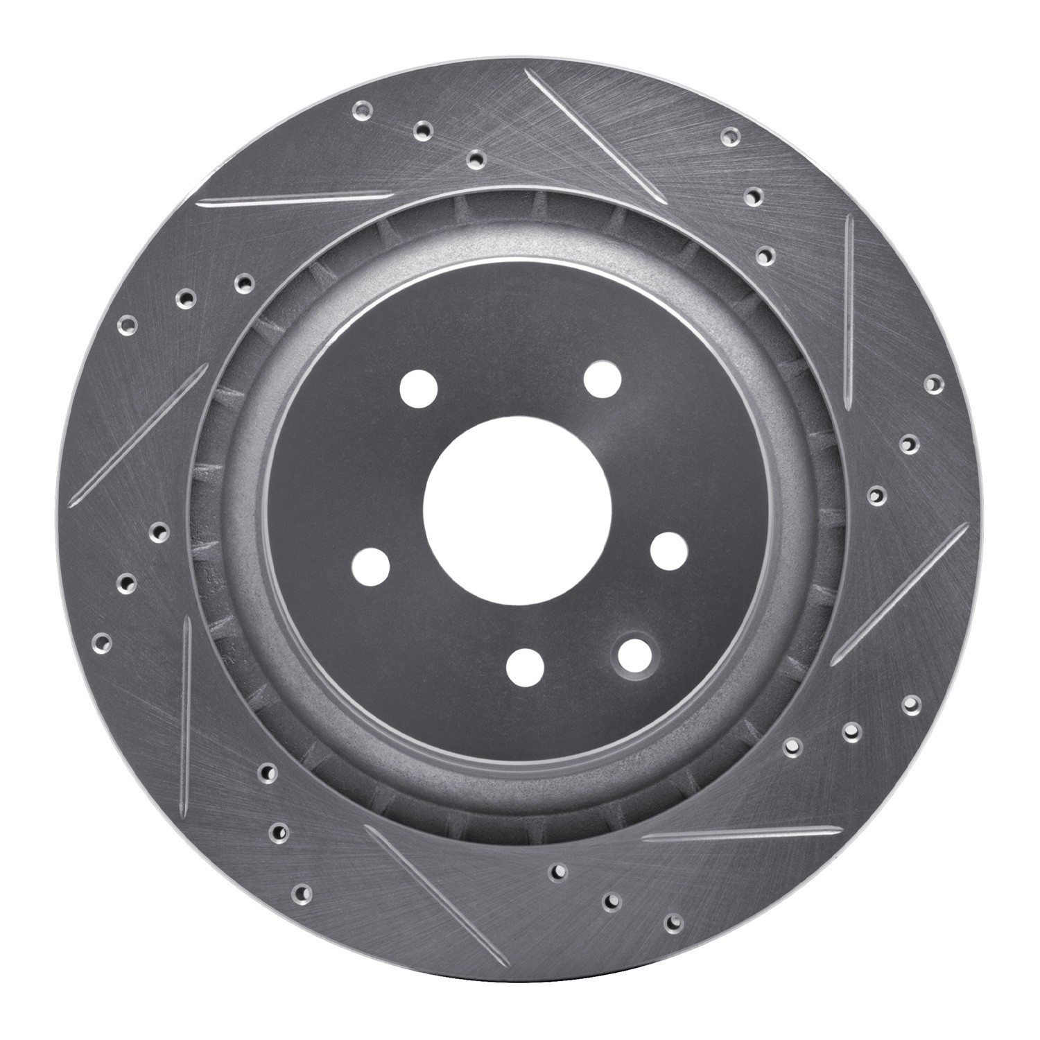 DYN 631-68013R DFC Brake Rotor - Drilled and Slotted - Silver - Image 5
