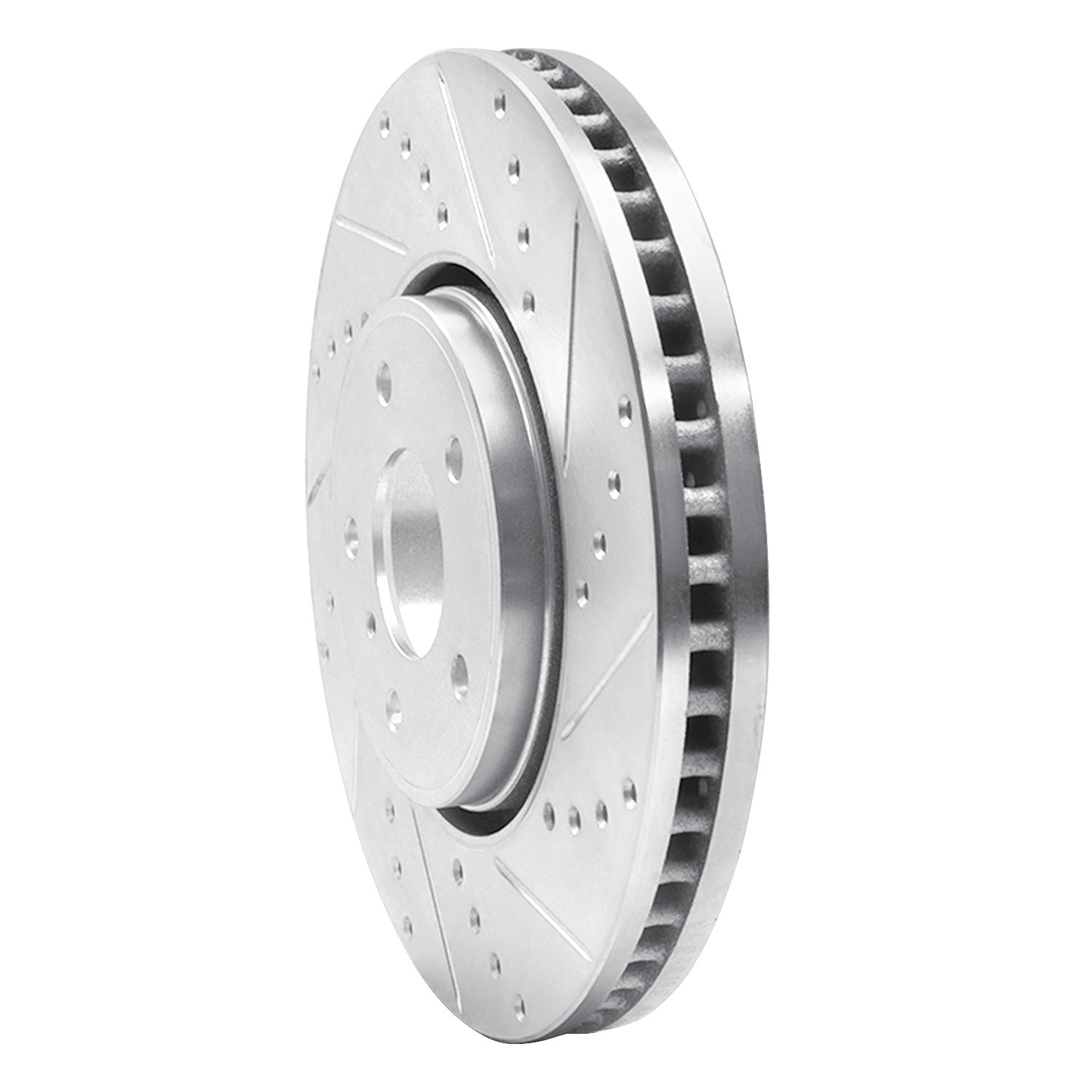 DYN 631-68014R DFC Brake Rotor - Drilled and Slotted - Silver - Image 3