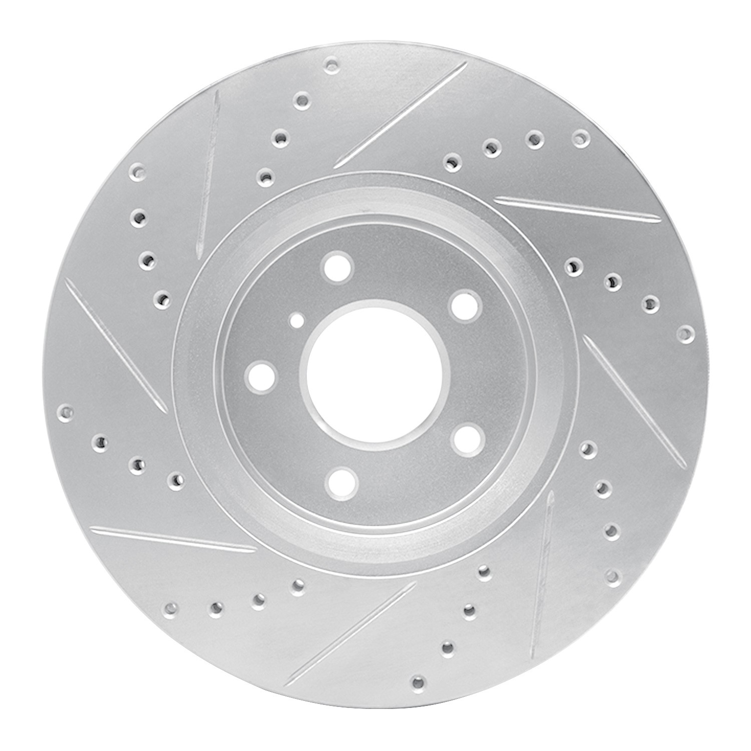 DYN 631-68014R DFC Brake Rotor - Drilled and Slotted - Silver - Image 4