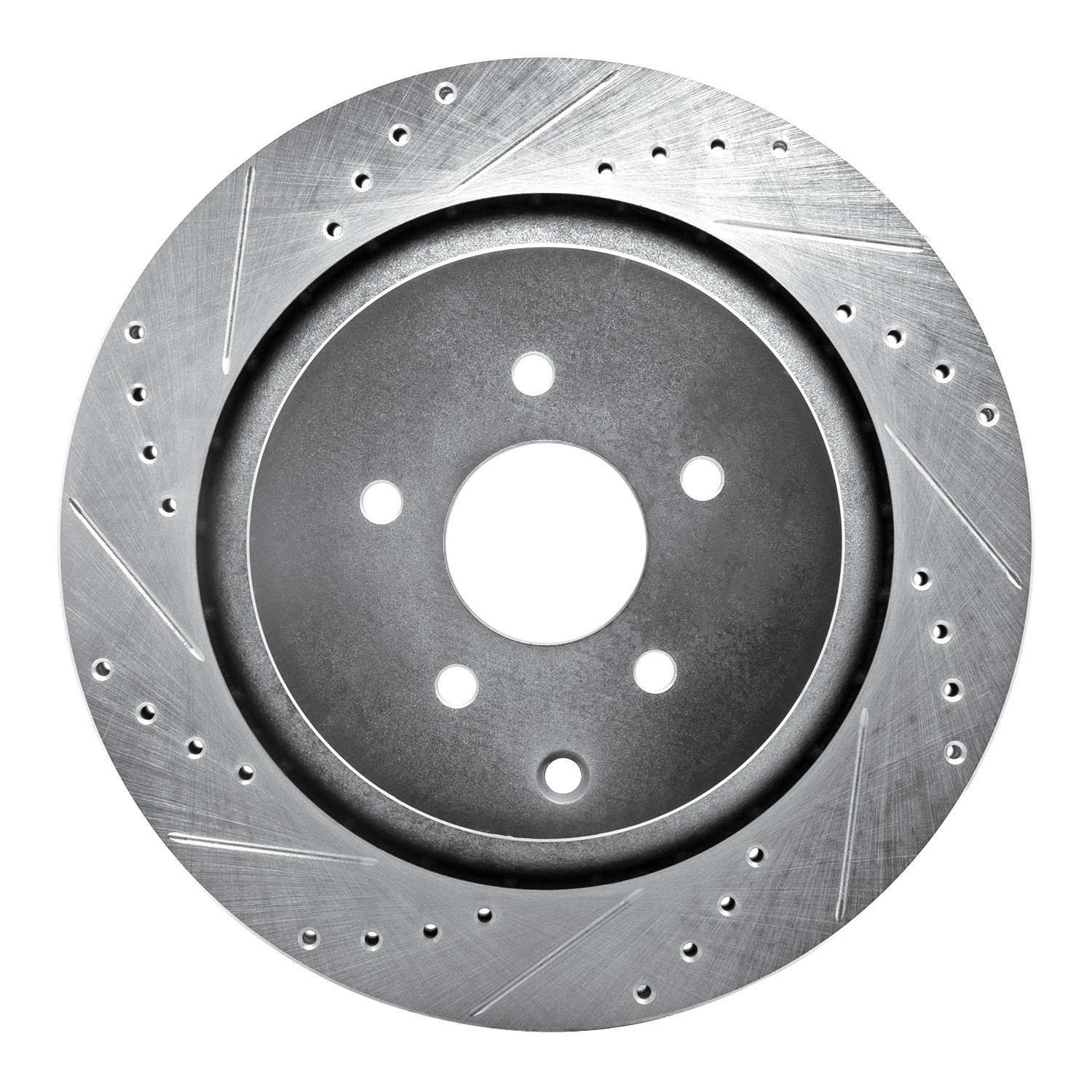 DYN 631-68015L DFC Brake Rotor - Drilled and Slotted - Silver - Image 4