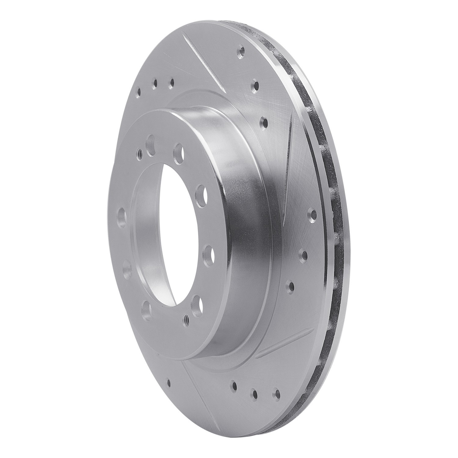 DYN 631-72005R DFC Brake Rotor - Drilled and Slotted - Silver - Image 3