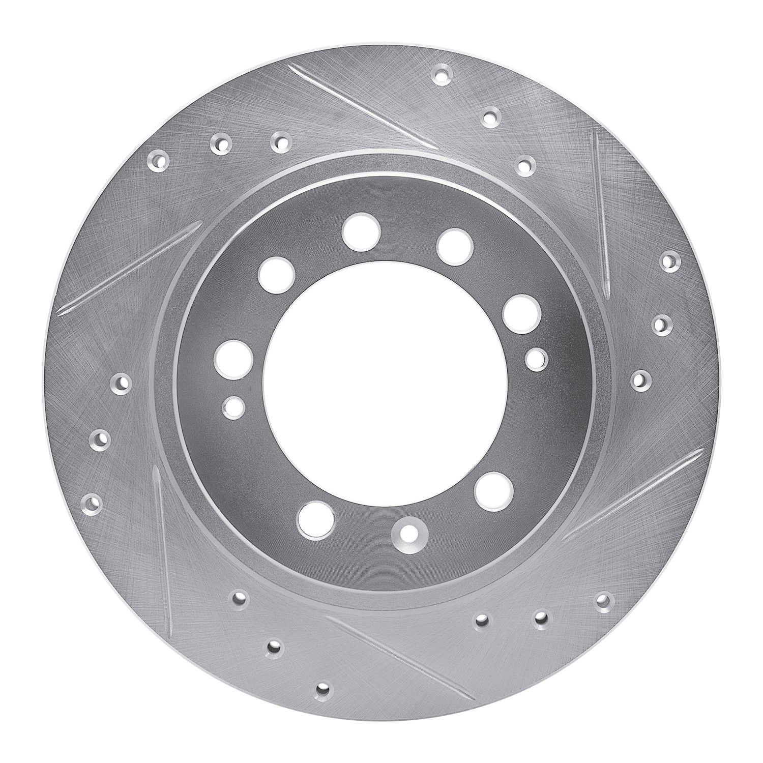 DYN 631-72005R DFC Brake Rotor - Drilled and Slotted - Silver - Image 5
