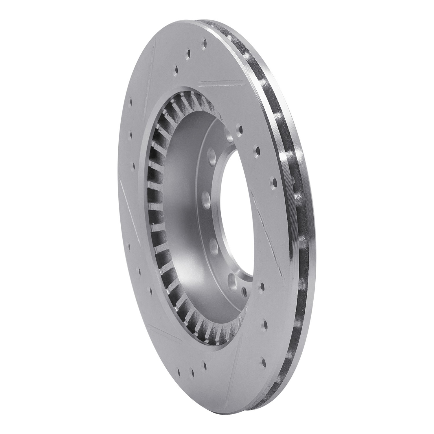 DYN 631-72005R DFC Brake Rotor - Drilled and Slotted - Silver - Image 2