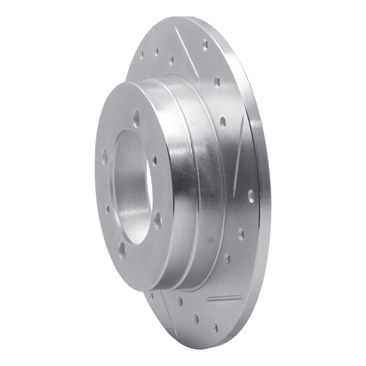 DYN 631-72011R DFC Brake Rotor - Drilled and Slotted - Silver - Image 3