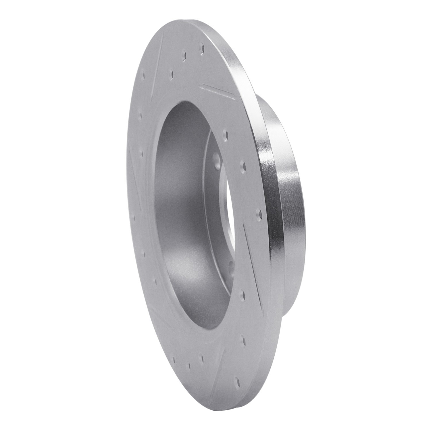 DYN 631-72011R DFC Brake Rotor - Drilled and Slotted - Silver - Image 2