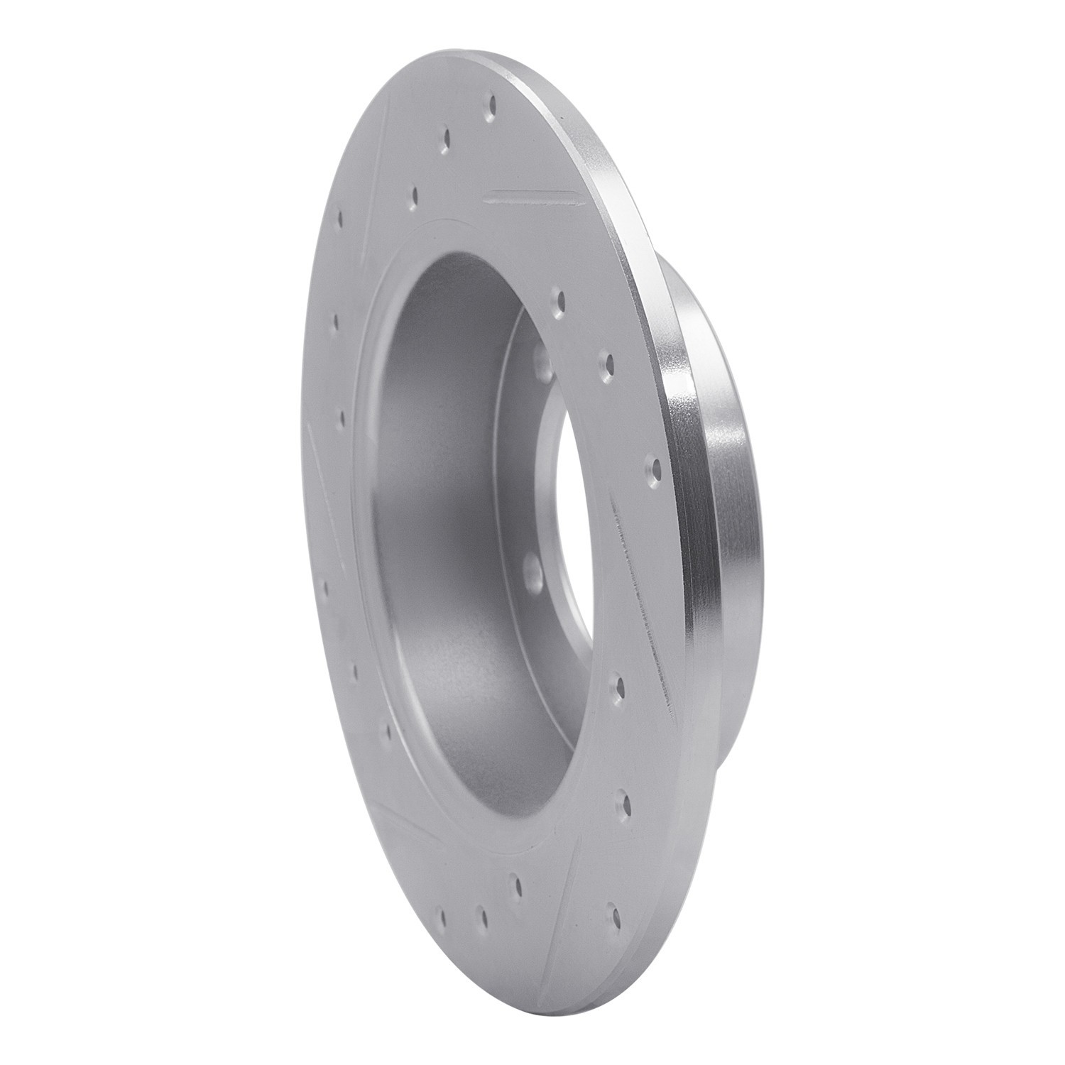 DYN 631-72012R DFC Brake Rotor - Drilled and Slotted - Silver - Image 5