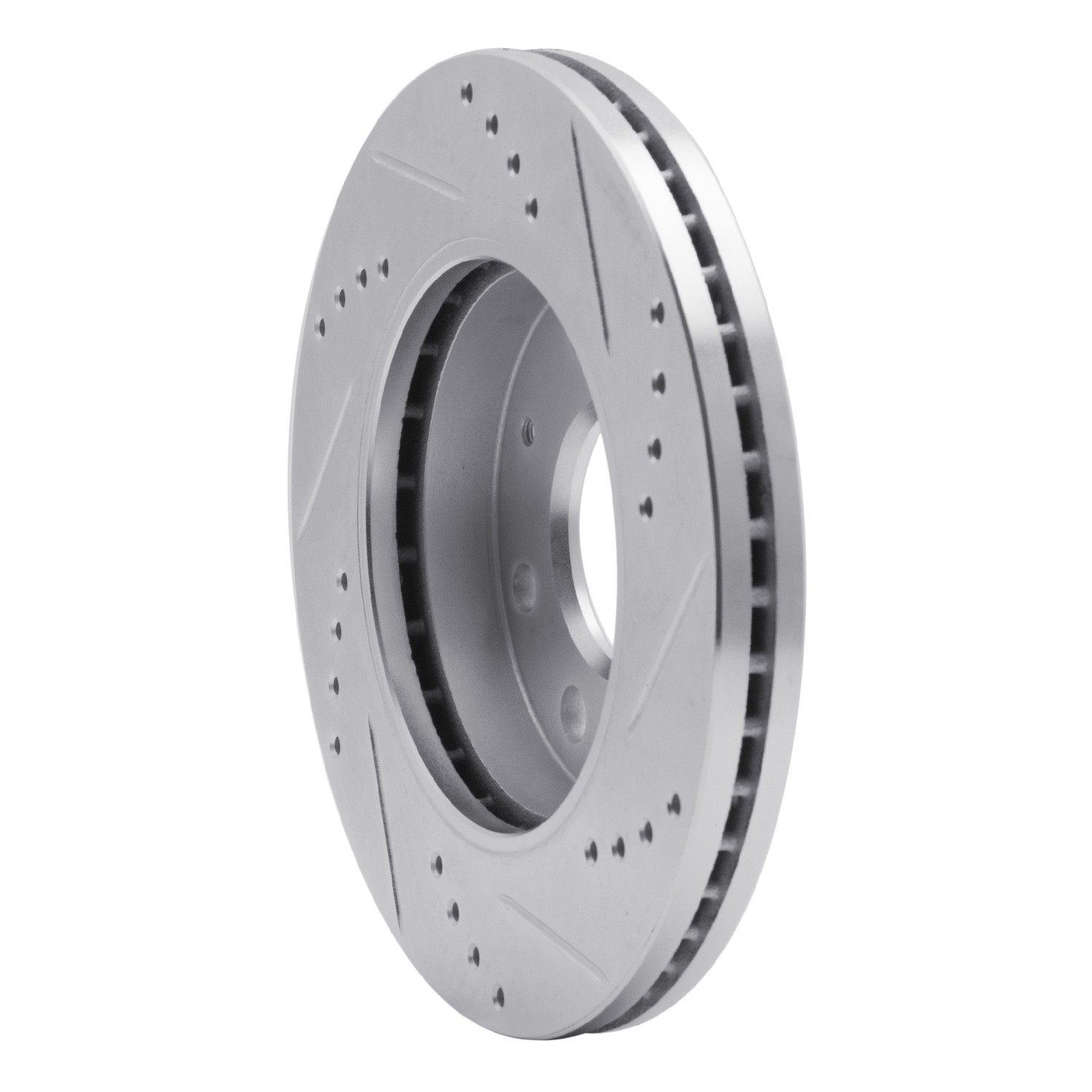 DYN 631-72022L DFC Brake Rotor - Drilled and Slotted - Silver - Image 2