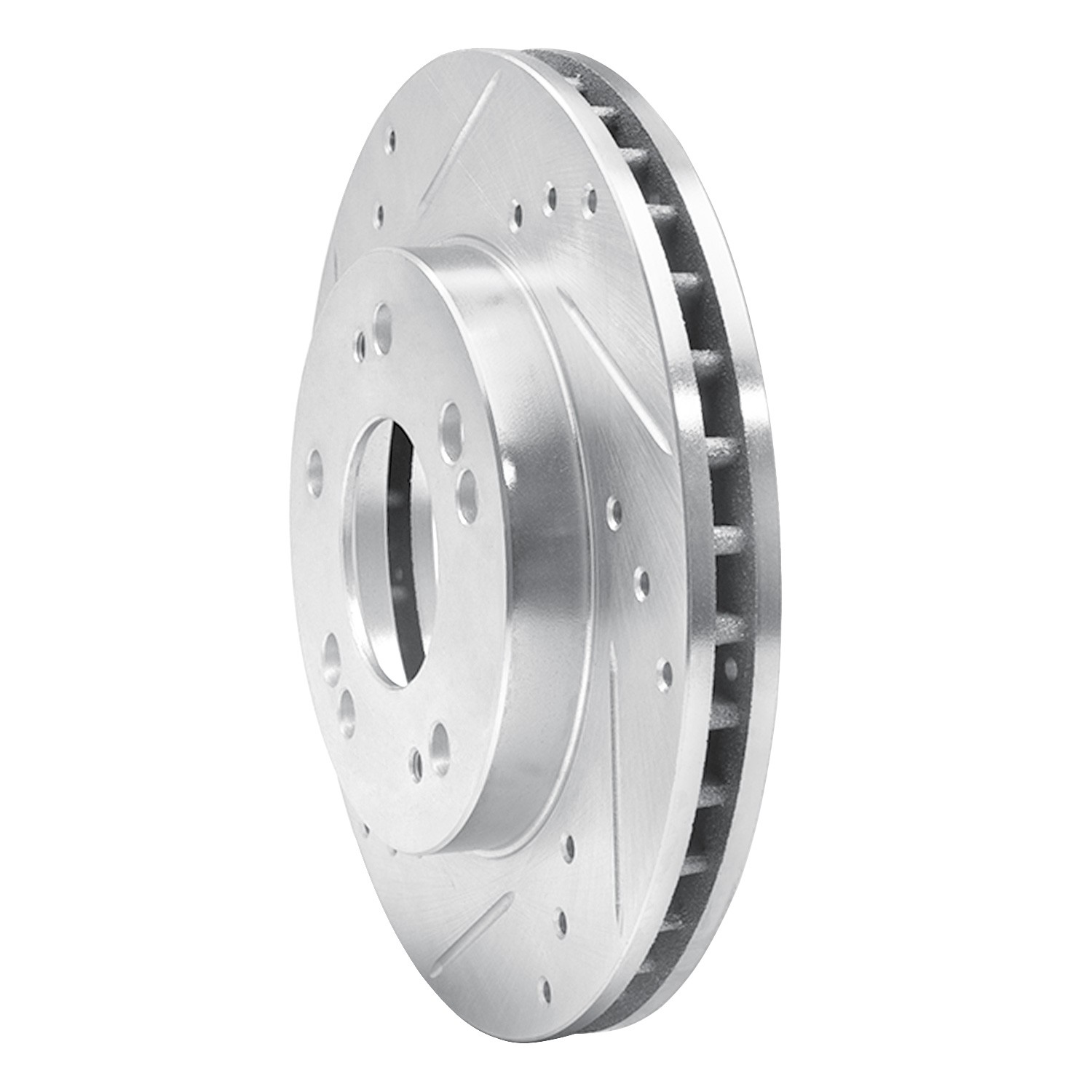DYN 631-72023L DFC Brake Rotor - Drilled and Slotted - Silver - Image 3