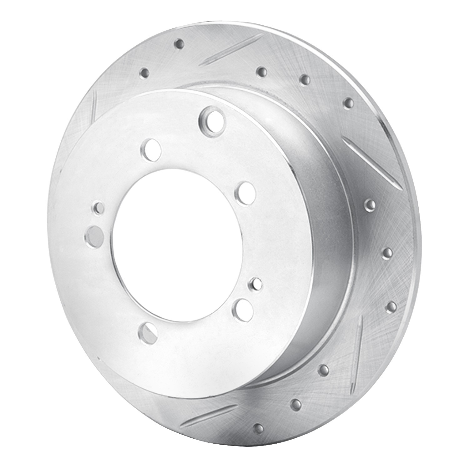 DYN 631-72028L DFC Brake Rotor - Drilled and Slotted - Silver - Image 4