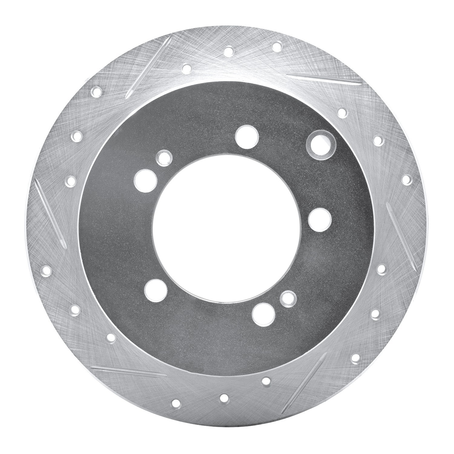 DYN 631-72028L DFC Brake Rotor - Drilled and Slotted - Silver - Image 5