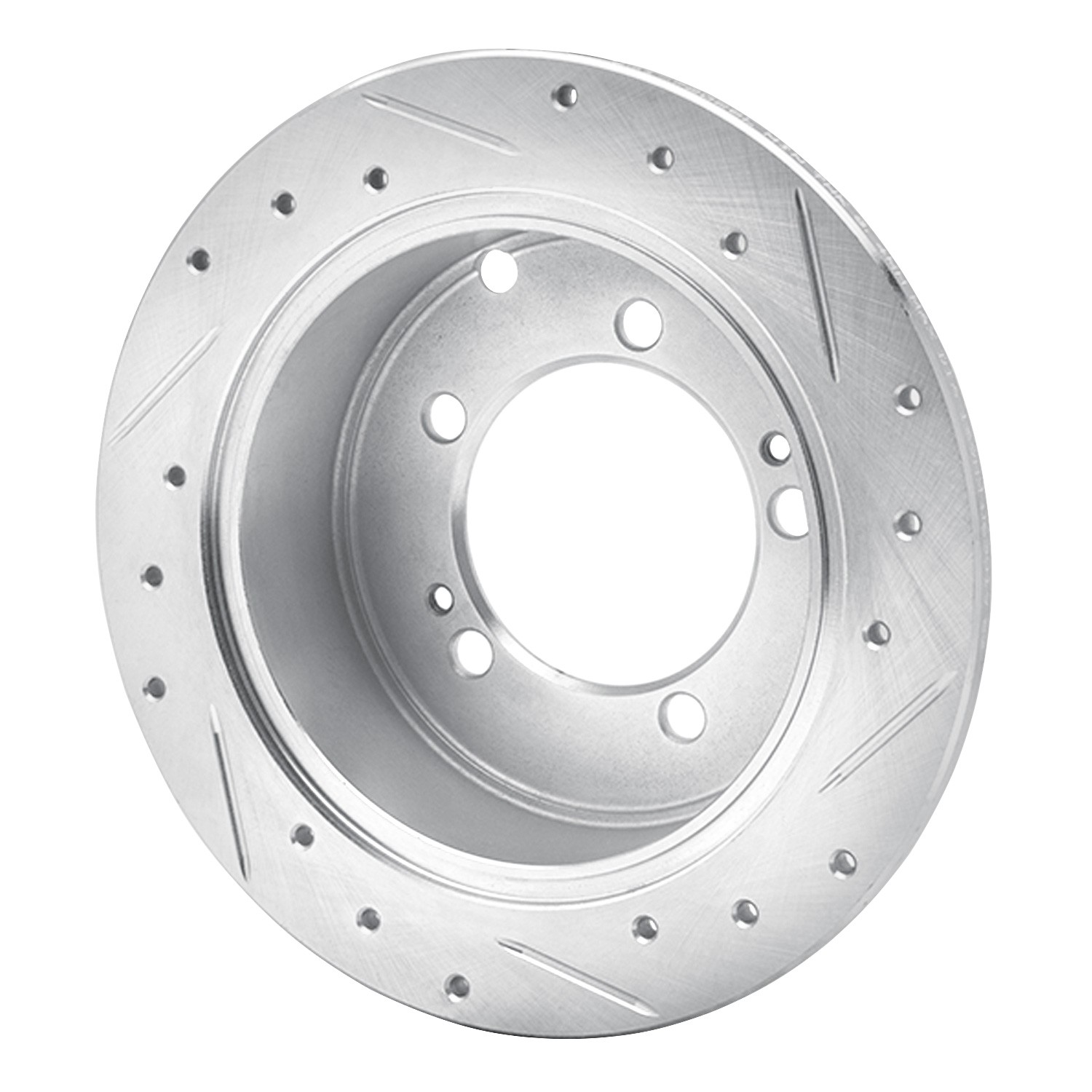 DYN 631-72028L DFC Brake Rotor - Drilled and Slotted - Silver - Image 2