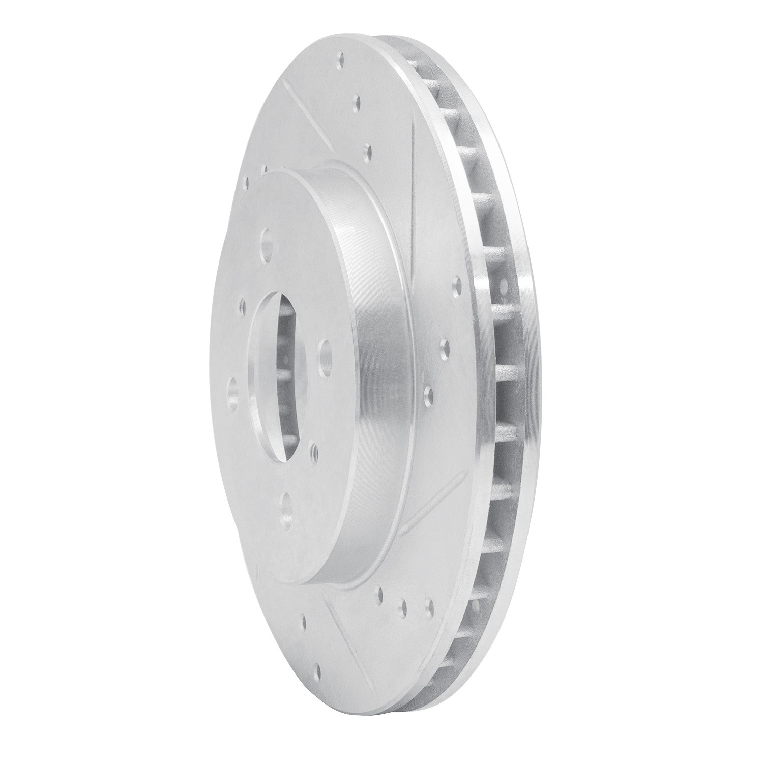 DYN 631-72033R DFC Brake Rotor - Drilled and Slotted - Silver