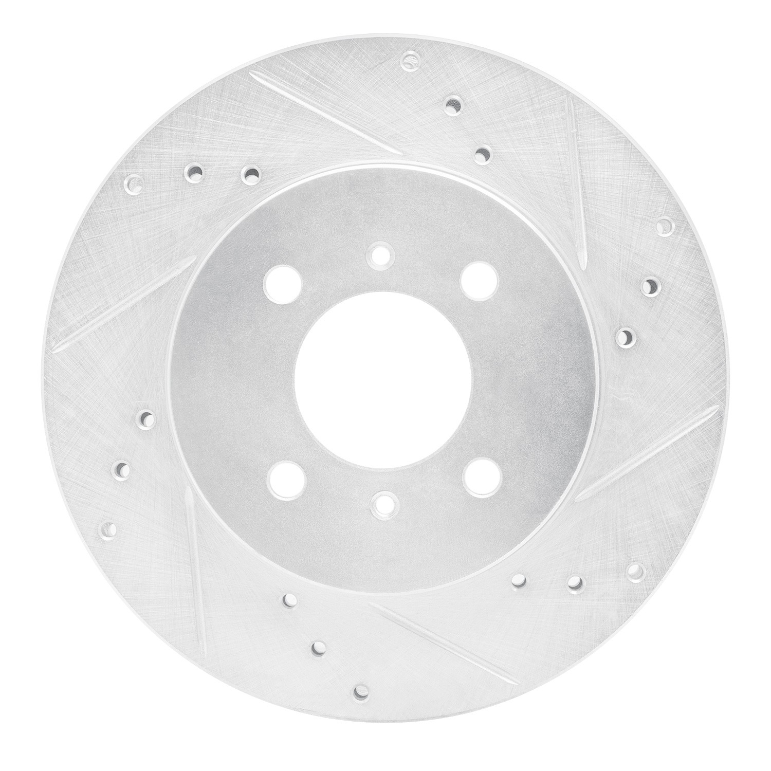 DYN 631-72033R DFC Brake Rotor - Drilled and Slotted - Silver - Image 2