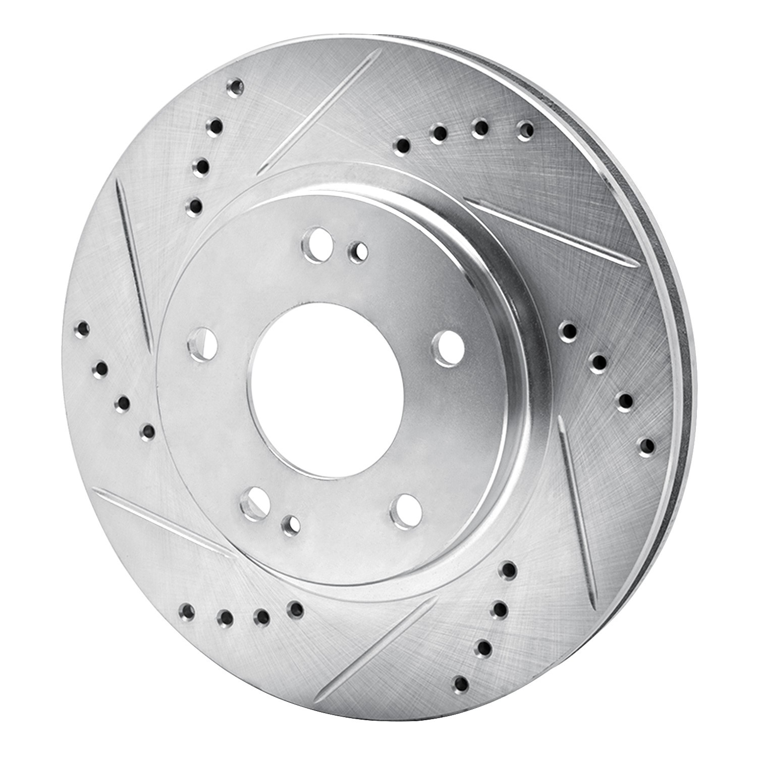 DYN 631-72034L DFC Brake Rotor - Drilled and Slotted - Silver - Image 2