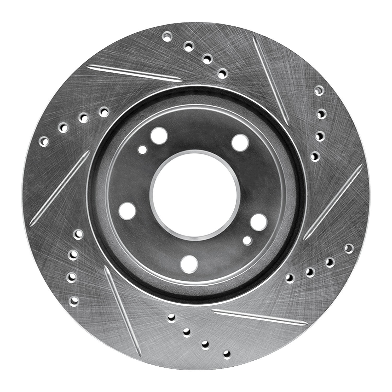 DYN 631-72034L DFC Brake Rotor - Drilled and Slotted - Silver - Image 3