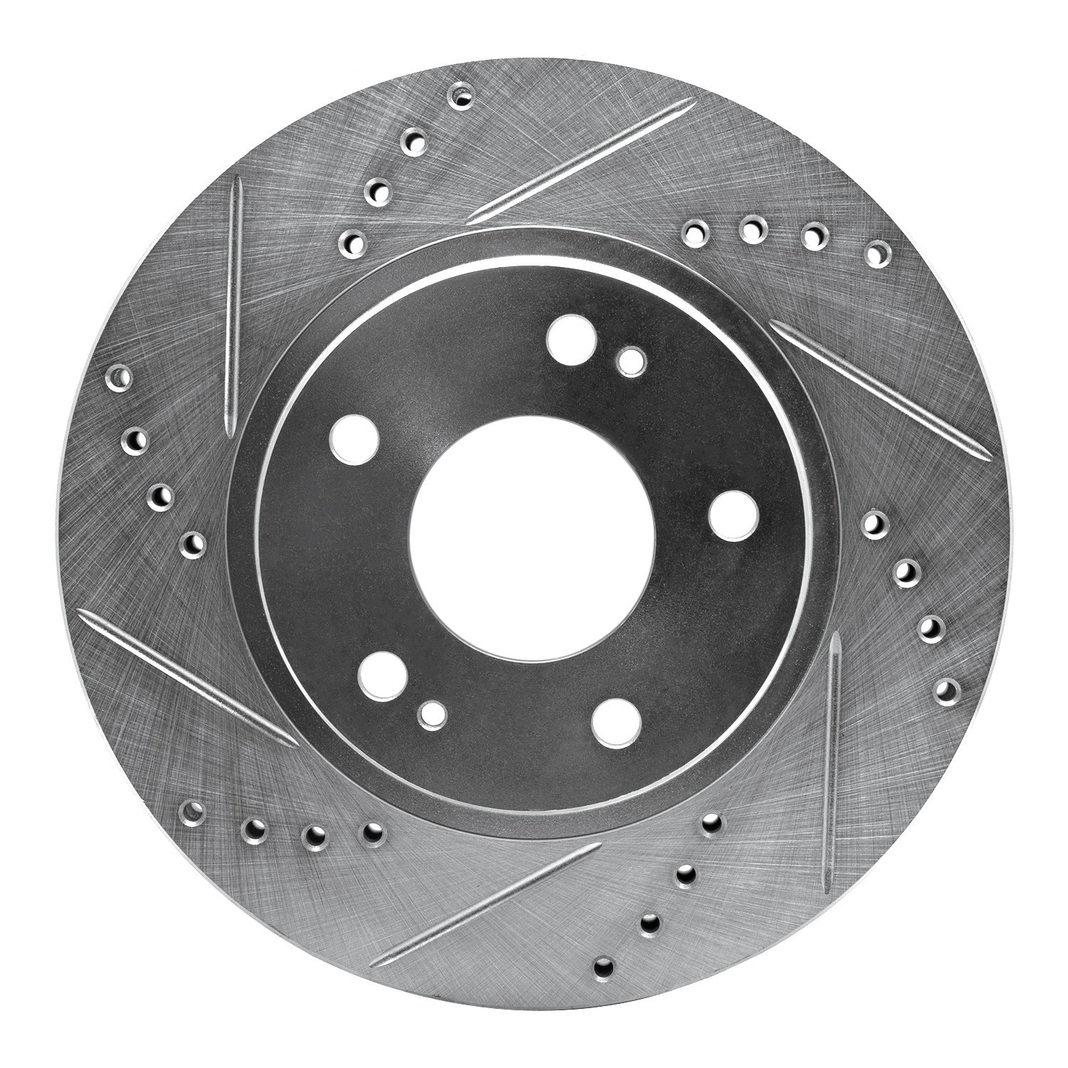 DYN 631-72034L DFC Brake Rotor - Drilled and Slotted - Silver - Image 4