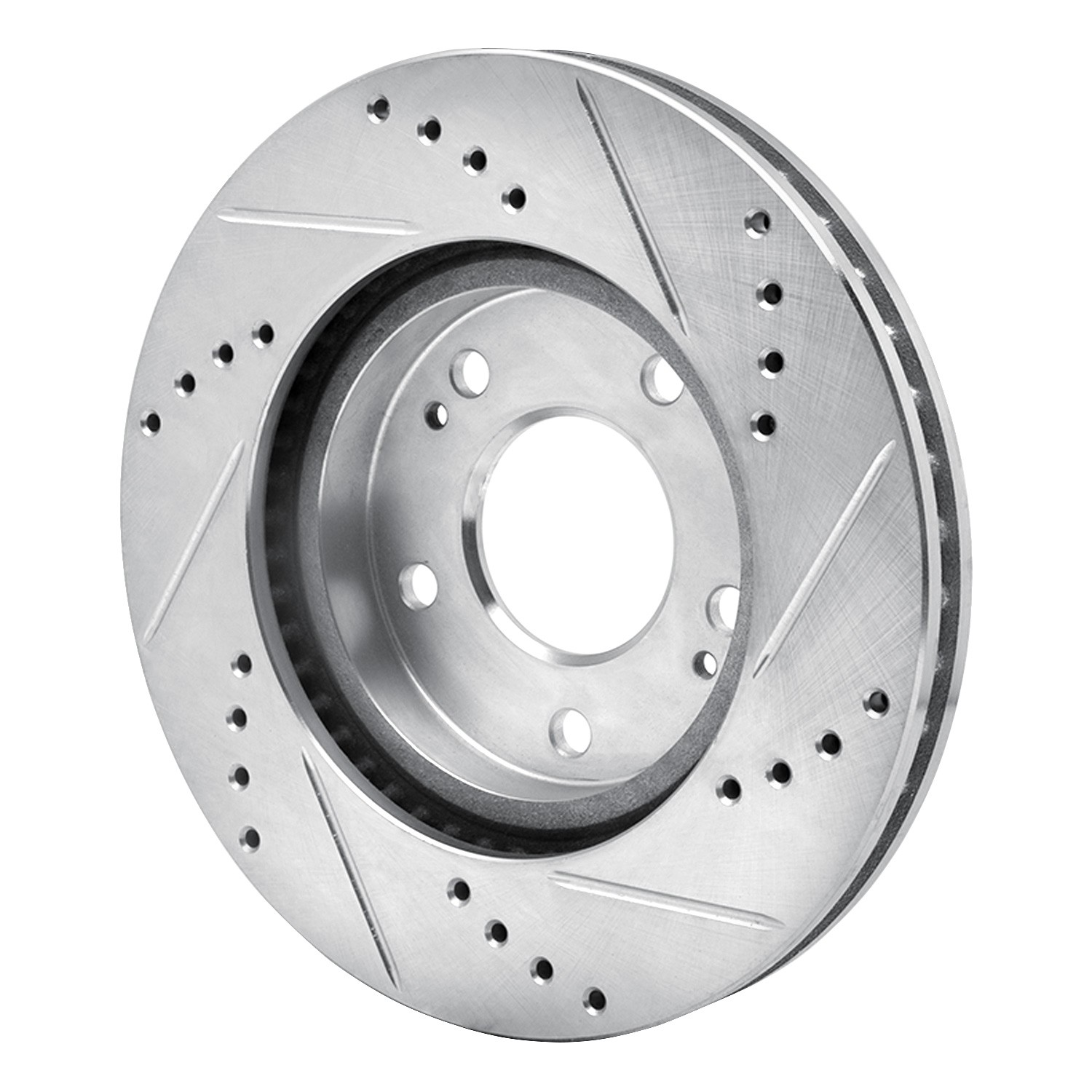 DYN 631-72034L DFC Brake Rotor - Drilled and Slotted - Silver - Image 5