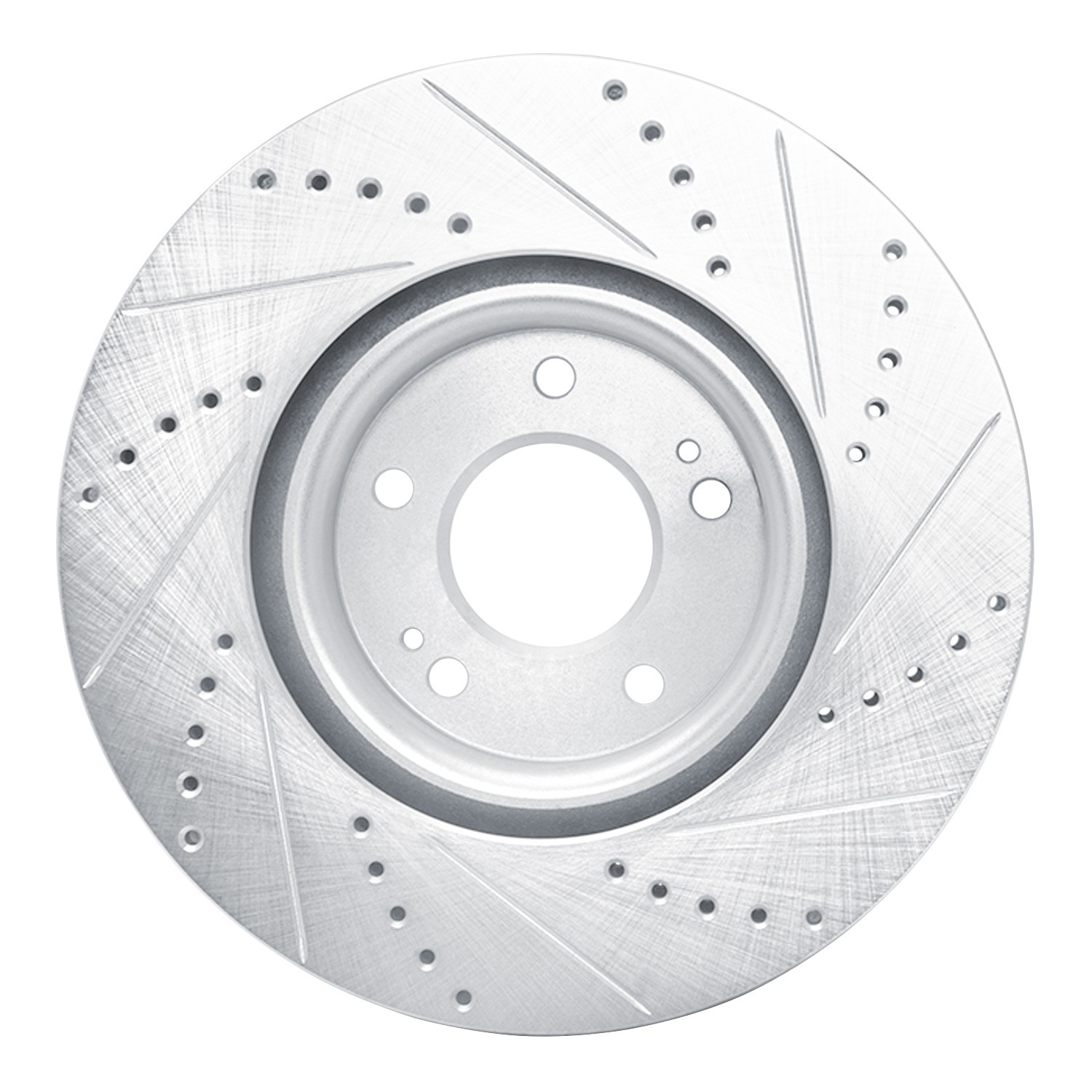 DYN 631-72035L DFC Brake Rotor - Drilled and Slotted - Silver - Image 4