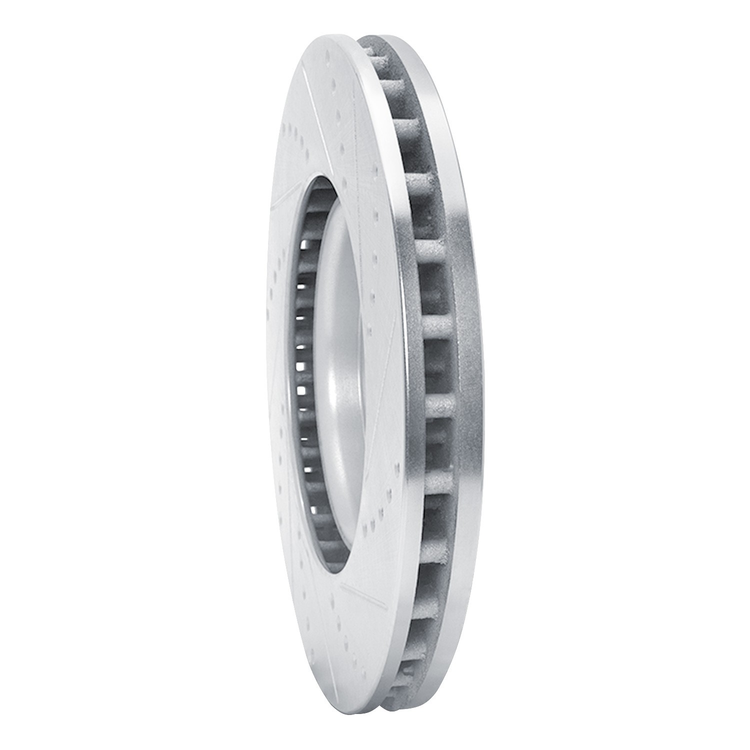 DYN 631-72035L DFC Brake Rotor - Drilled and Slotted - Silver - Image 2