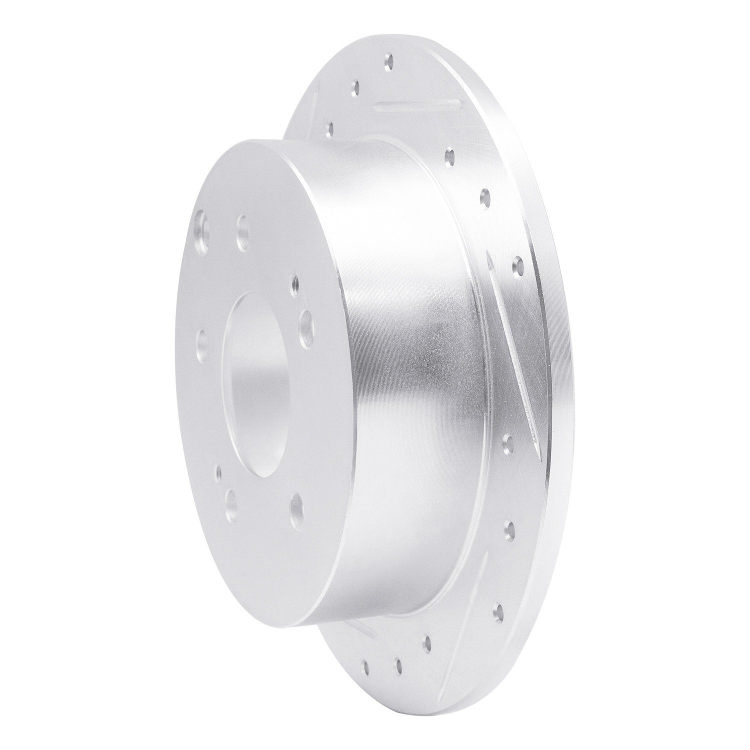 DYN 631-72038L DFC Brake Rotor - Drilled and Slotted - Silver - Image 3
