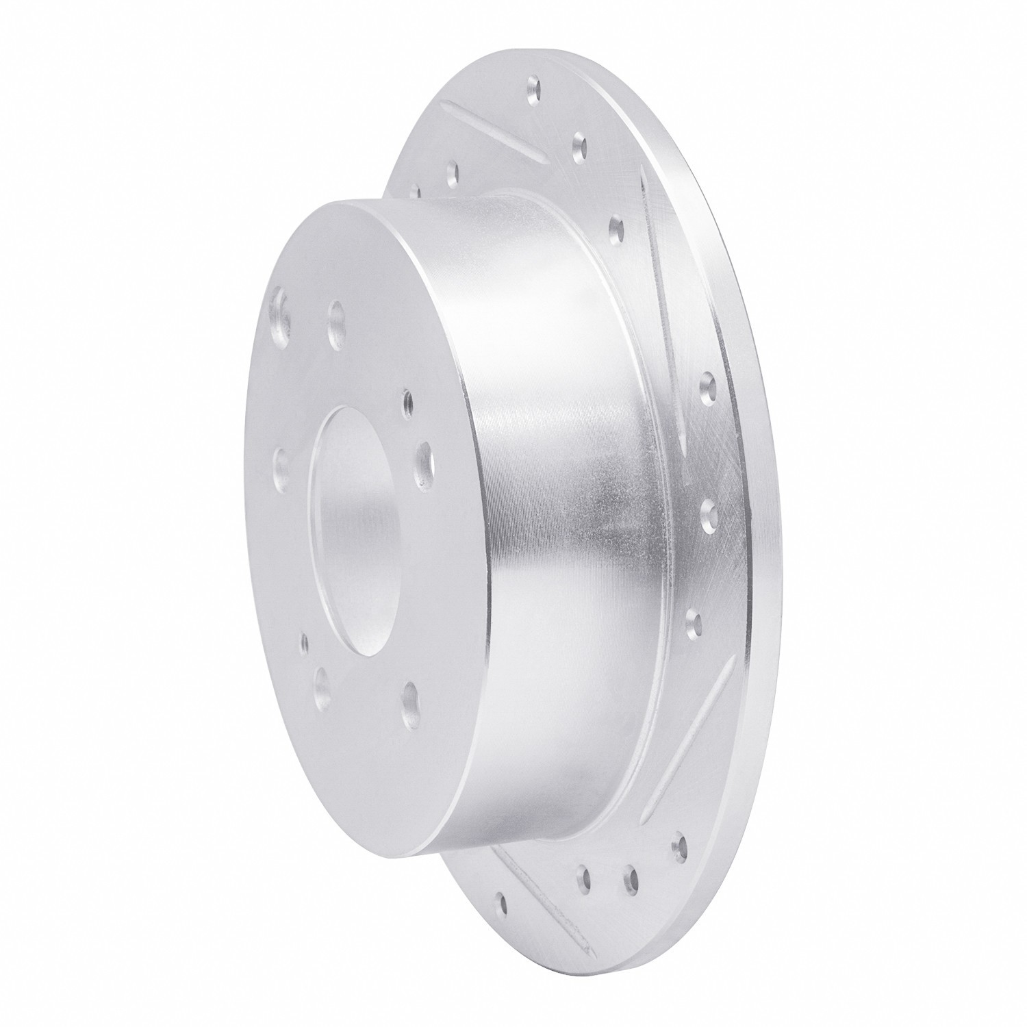 DYN 631-72038R DFC Brake Rotor - Drilled and Slotted - Silver - Image 3