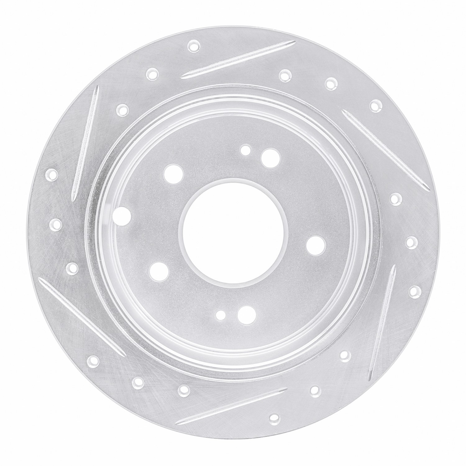 DYN 631-72038R DFC Brake Rotor - Drilled and Slotted - Silver - Image 4