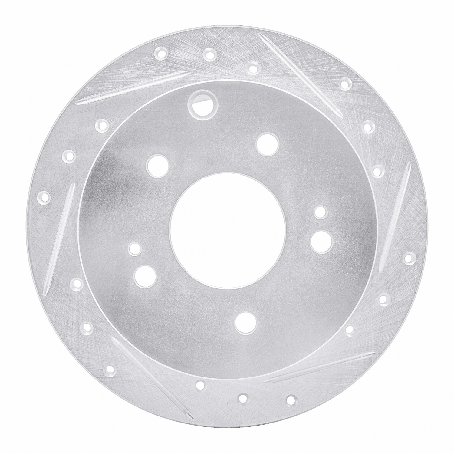 DYN 631-72038R DFC Brake Rotor - Drilled and Slotted - Silver