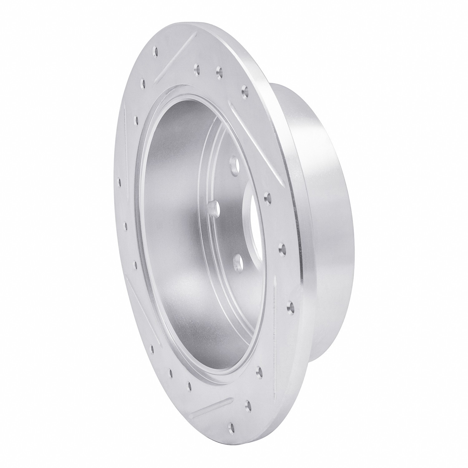 DYN 631-72038R DFC Brake Rotor - Drilled and Slotted - Silver - Image 2