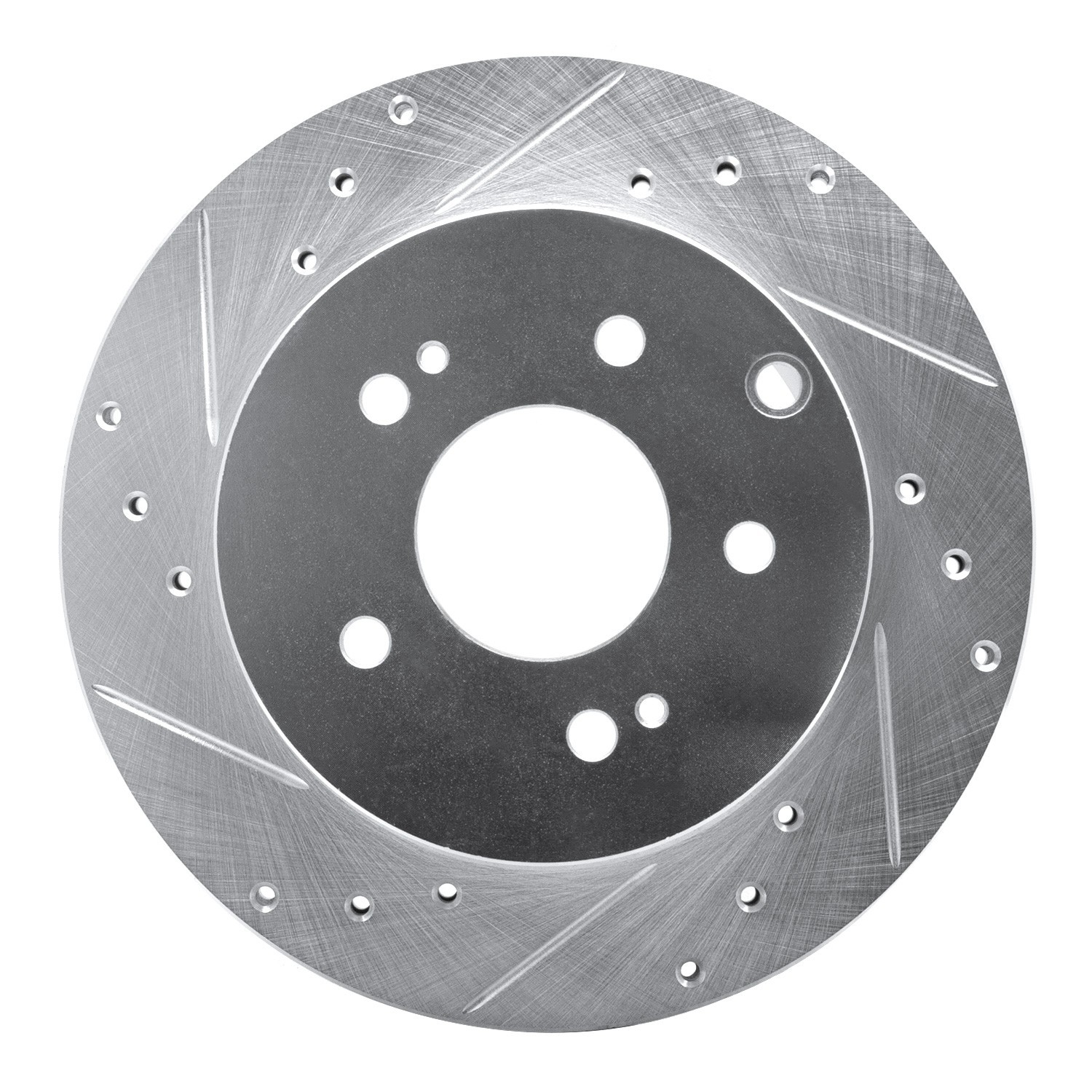 DYN 631-72040L DFC Brake Rotor - Drilled and Slotted - Silver - Image 3