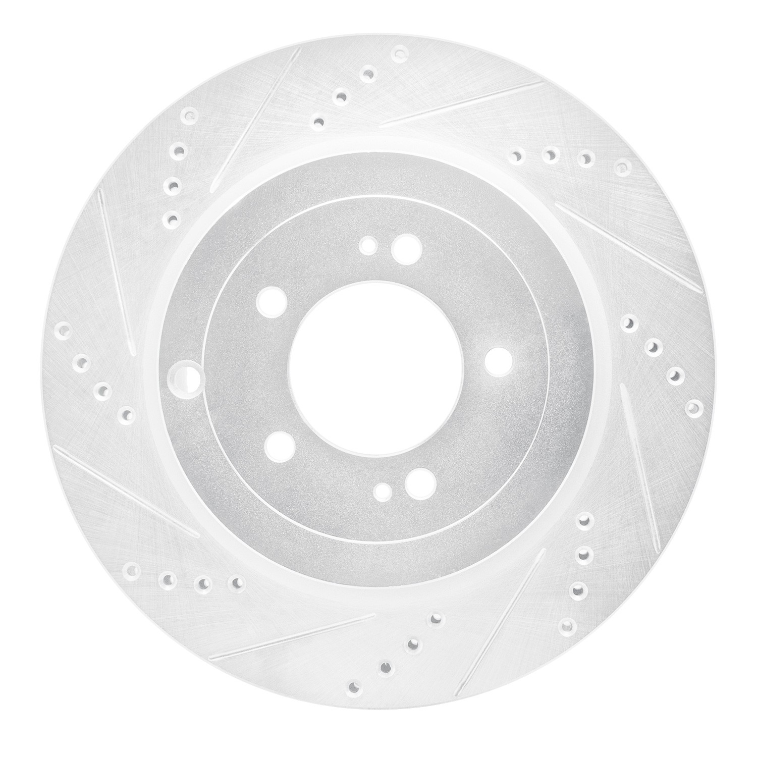 DYN 631-72042L DFC Brake Rotor - Drilled and Slotted - Silver - Image 5