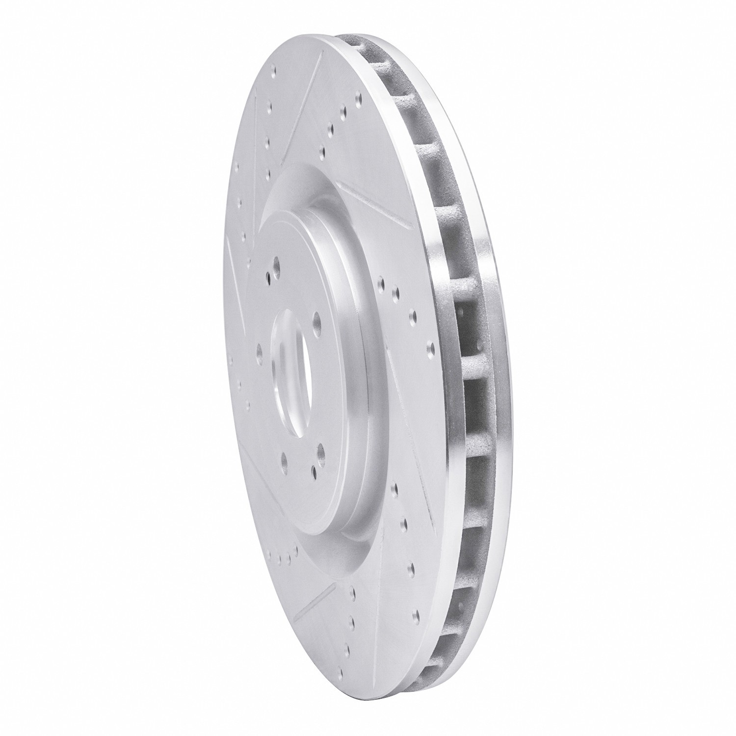 DYN 631-72043L DFC Brake Rotor - Drilled and Slotted - Silver - Image 3