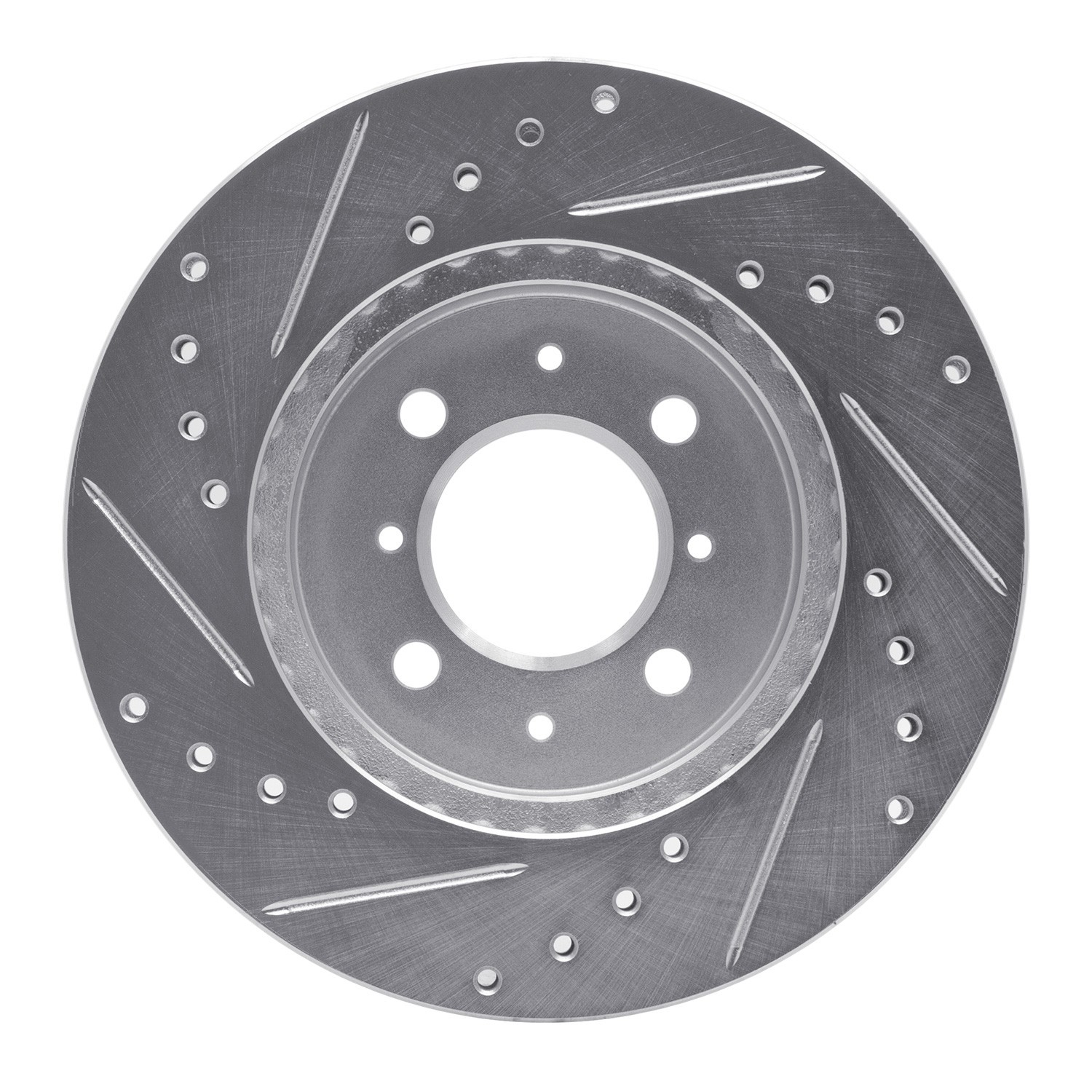 DYN 631-72045R DFC Brake Rotor - Drilled and Slotted - Silver - Image 3