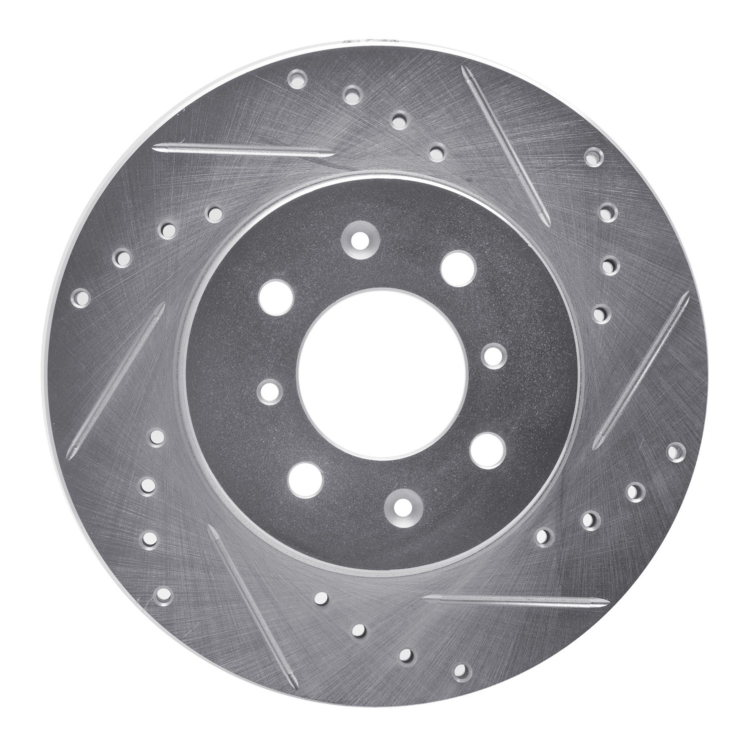DYN 631-72045R DFC Brake Rotor - Drilled and Slotted - Silver - Image 5