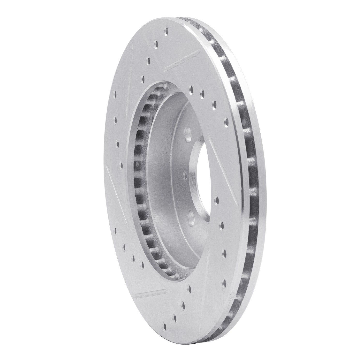 DYN 631-72045R DFC Brake Rotor - Drilled and Slotted - Silver - Image 2