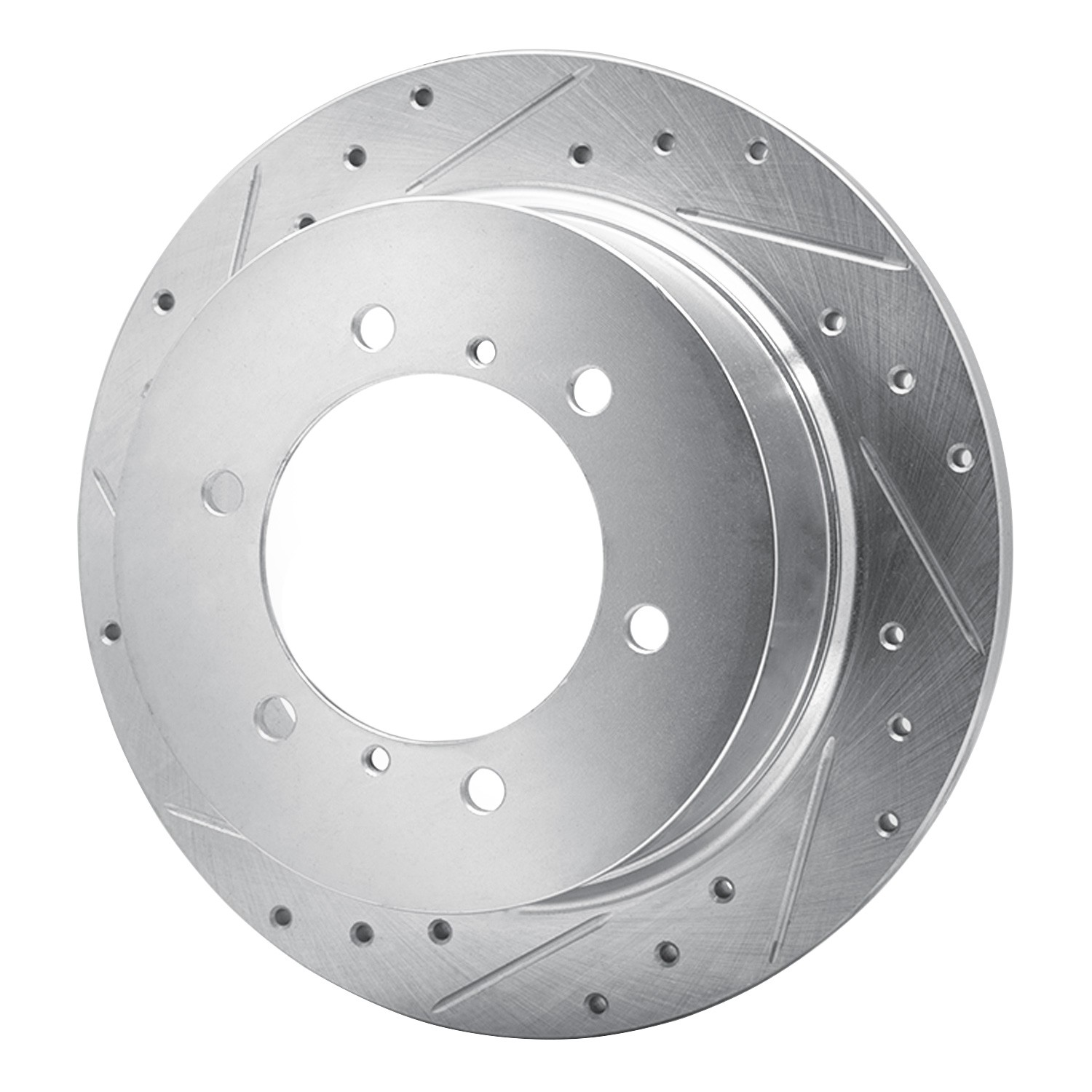 DYN 631-72054L DFC Brake Rotor - Drilled and Slotted - Silver - Image 2