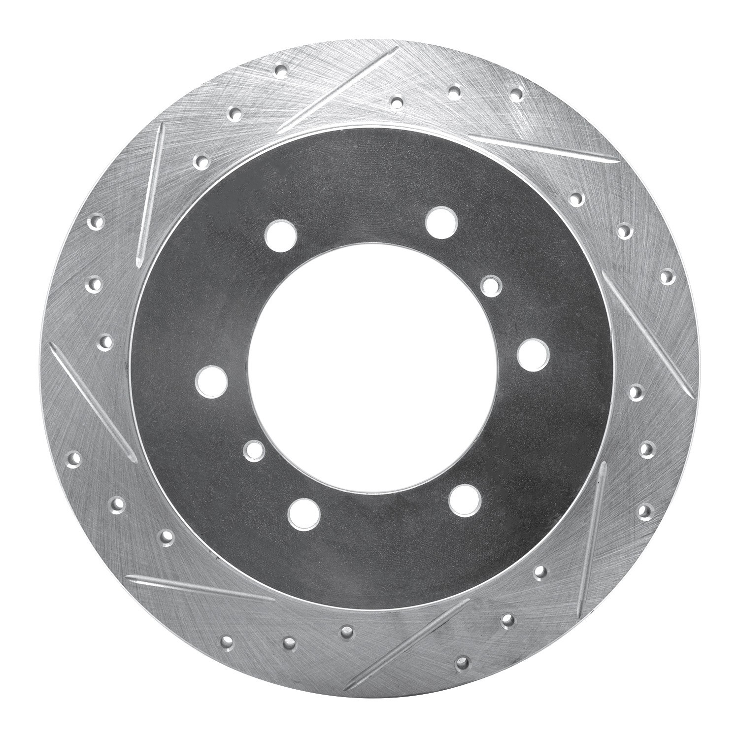 DYN 631-72054L DFC Brake Rotor - Drilled and Slotted - Silver - Image 3