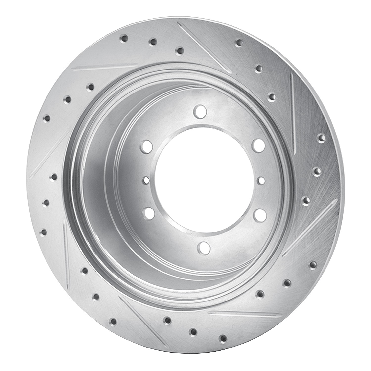 DYN 631-72054L DFC Brake Rotor - Drilled and Slotted - Silver - Image 5