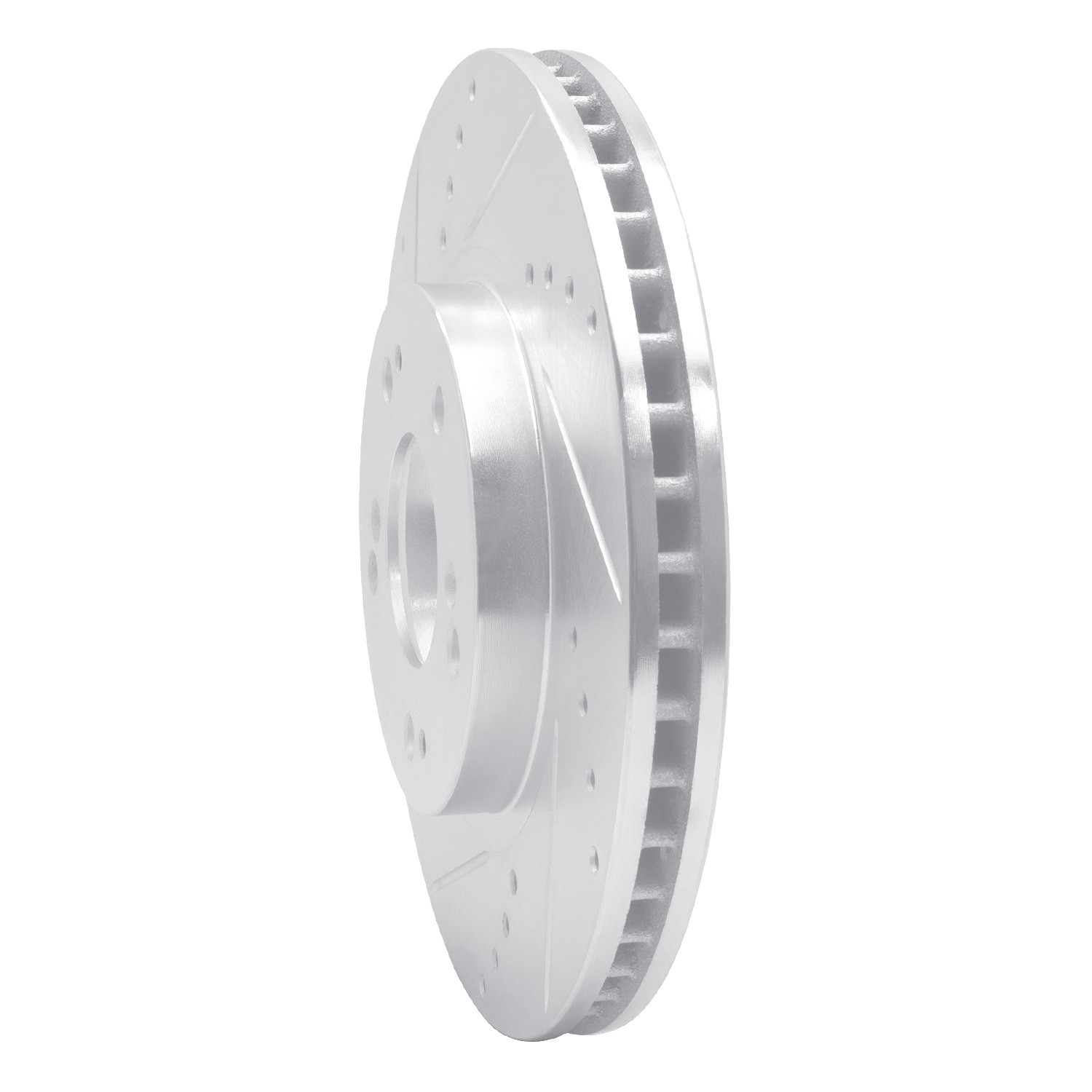 DYN 631-72059L DFC Brake Rotor - Drilled and Slotted - Silver - Image 2