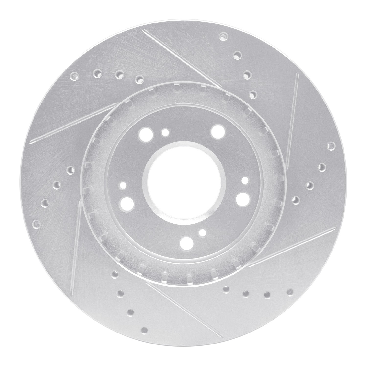 DYN 631-72059L DFC Brake Rotor - Drilled and Slotted - Silver - Image 3
