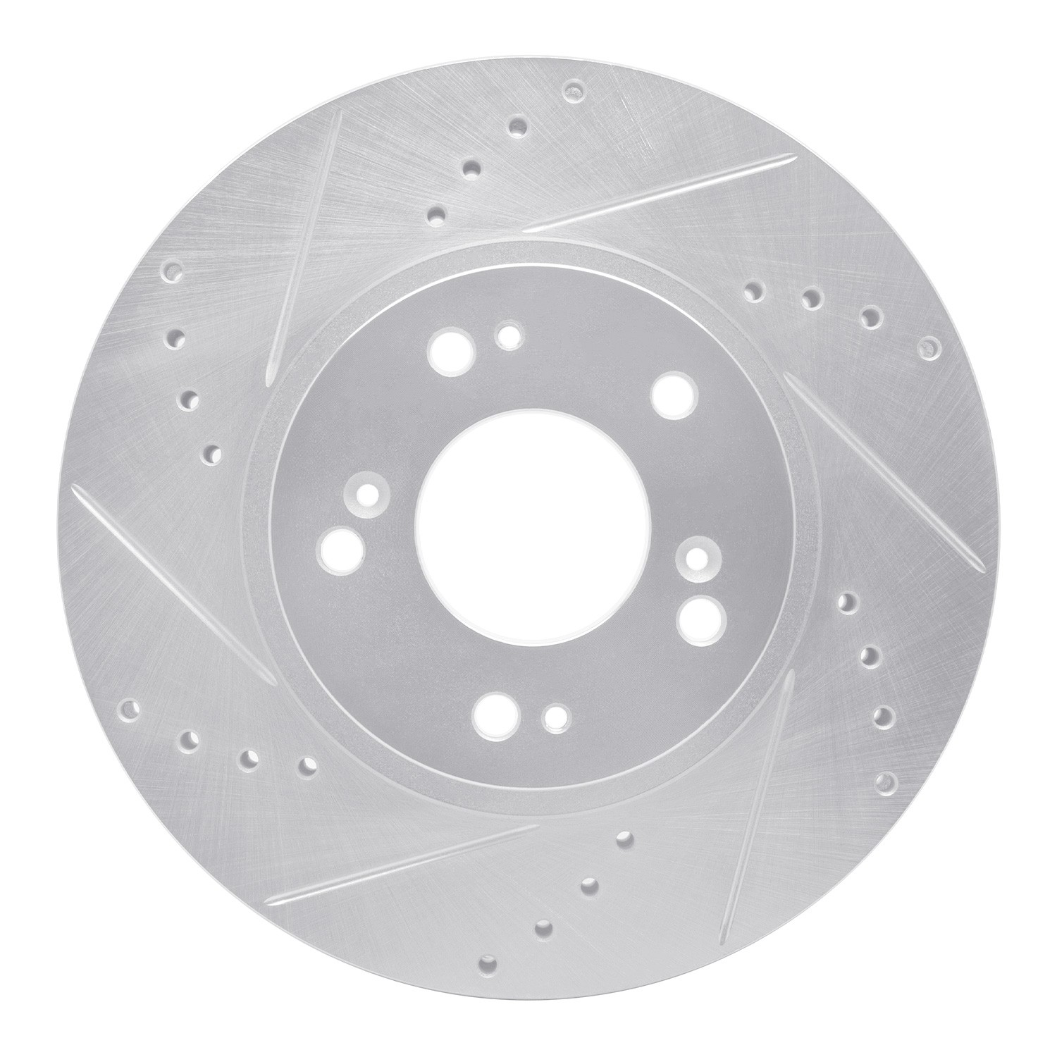 DYN 631-72059L DFC Brake Rotor - Drilled and Slotted - Silver - Image 4