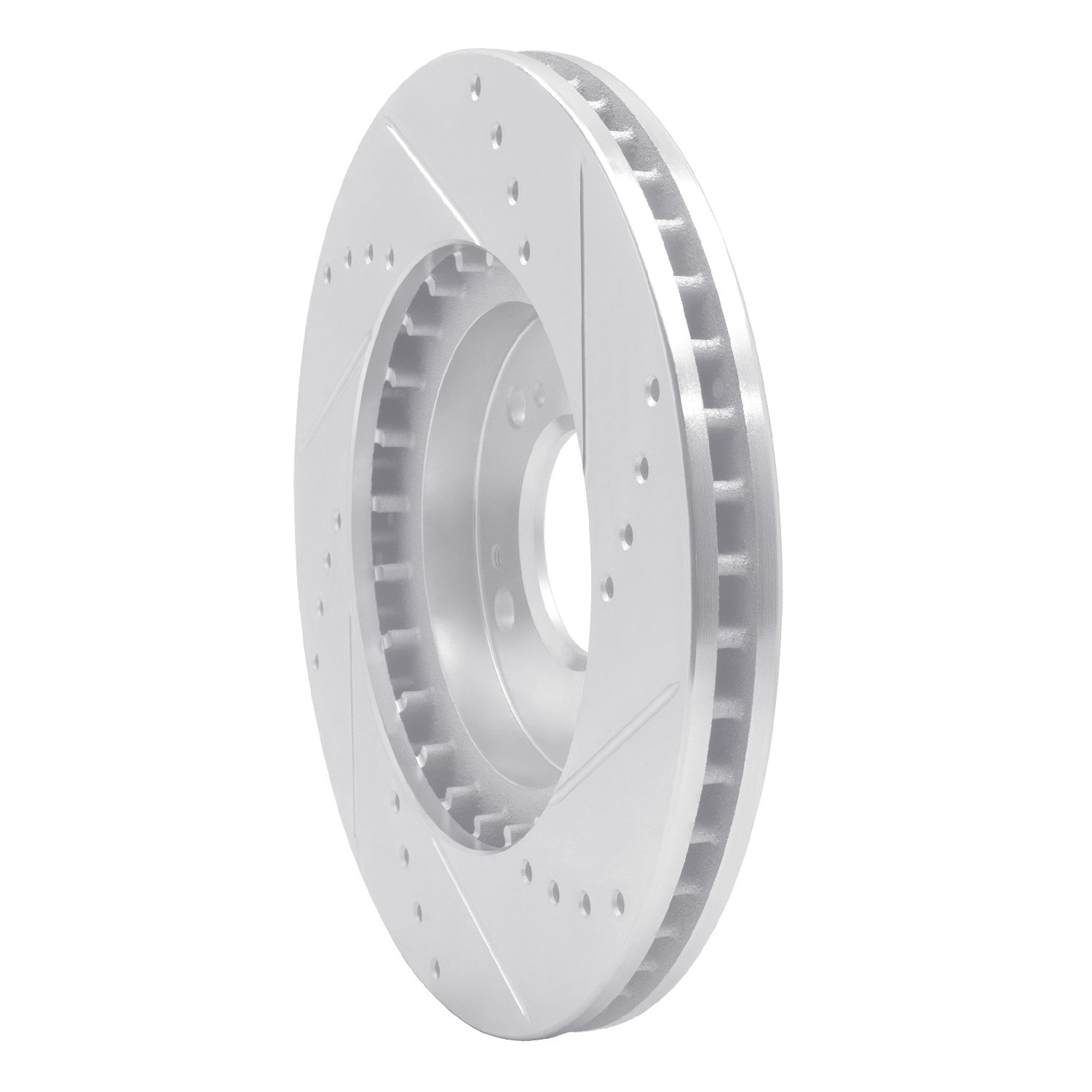 DYN 631-72059L DFC Brake Rotor - Drilled and Slotted - Silver - Image 5