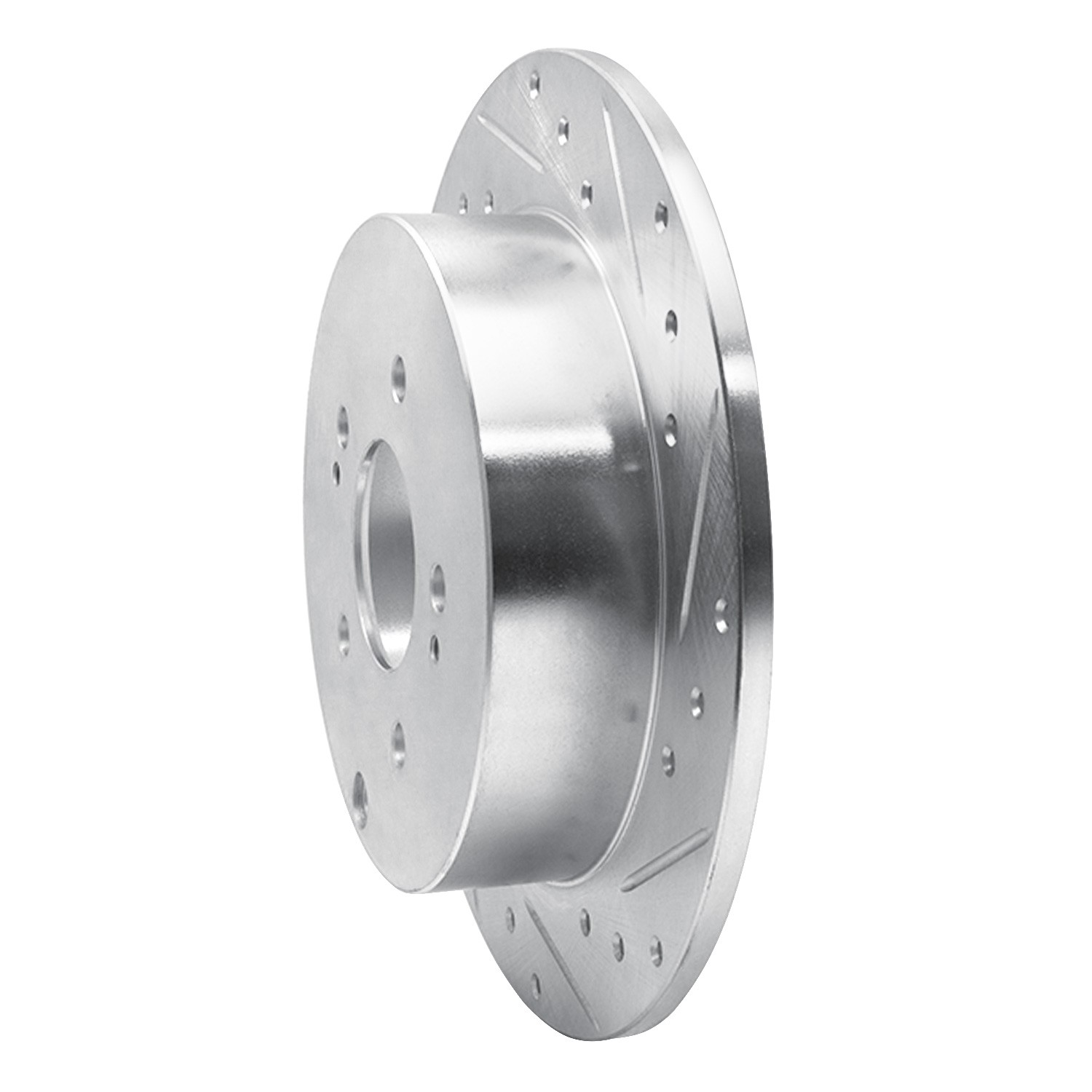 DYN 631-72060R DFC Brake Rotor - Drilled and Slotted - Silver - Image 3