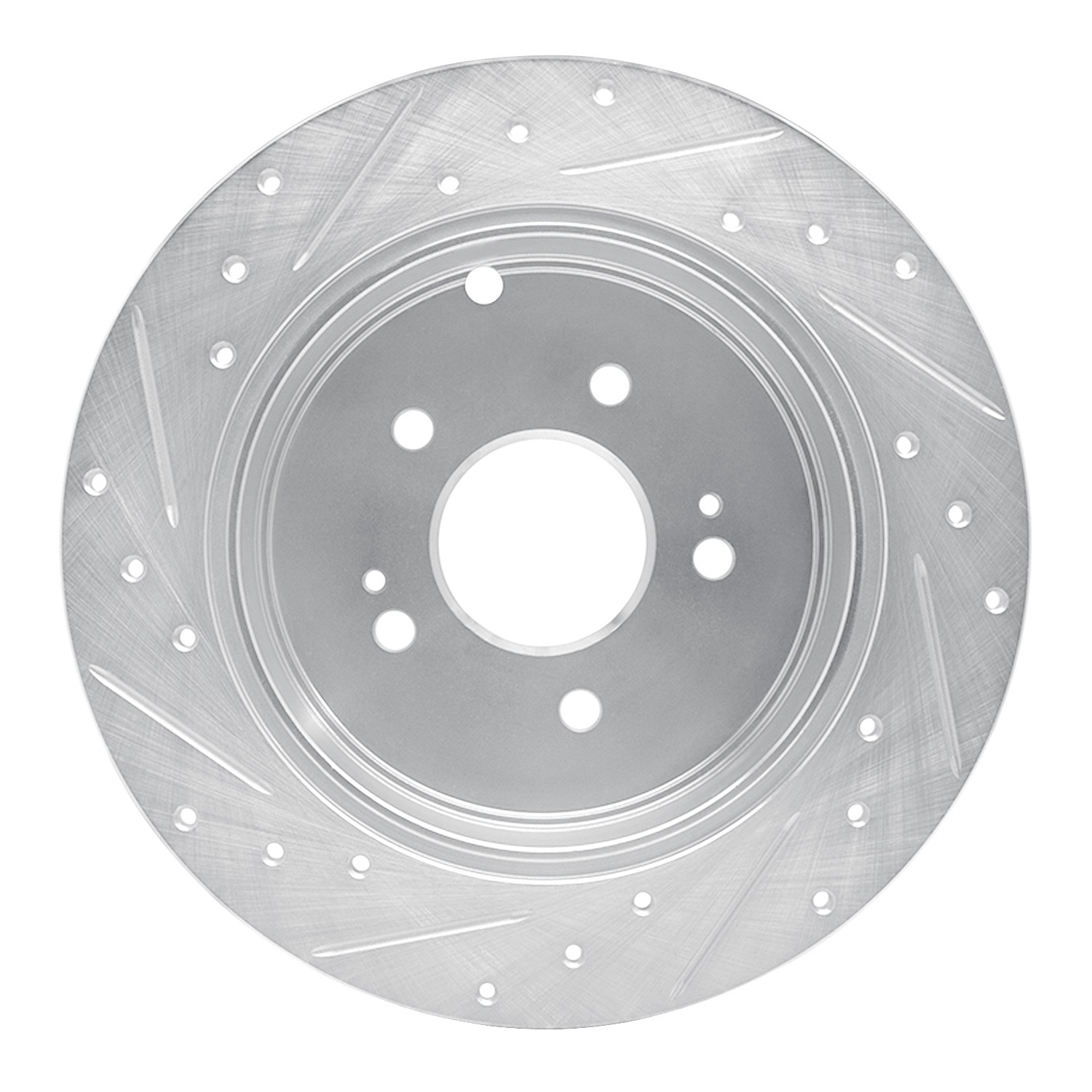 DYN 631-72060R DFC Brake Rotor - Drilled and Slotted - Silver - Image 4