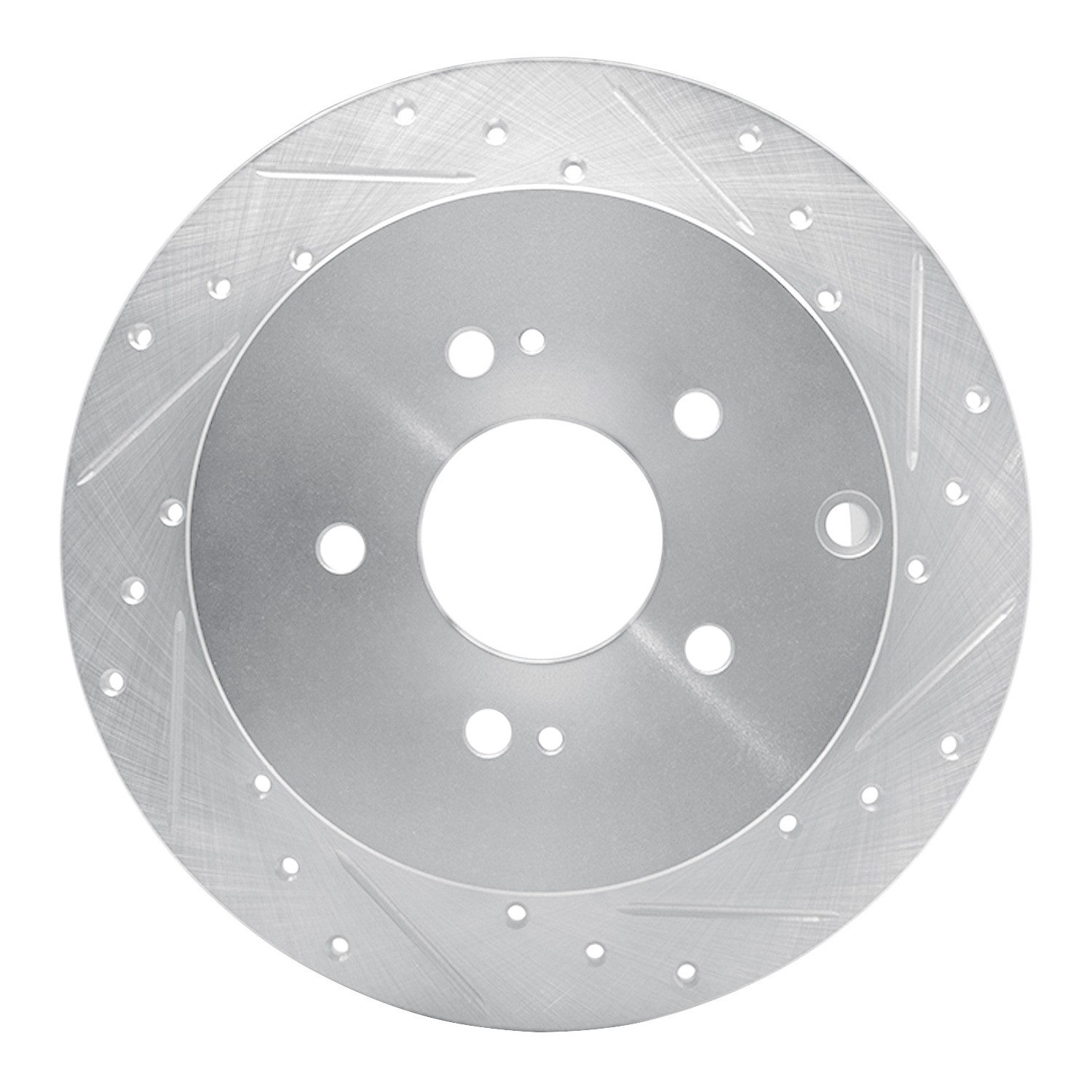 DYN 631-72060R DFC Brake Rotor - Drilled and Slotted - Silver