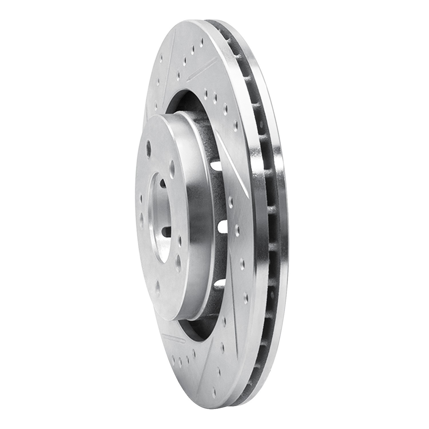 DYN 631-72061L DFC Brake Rotor - Drilled and Slotted - Silver - Image 3