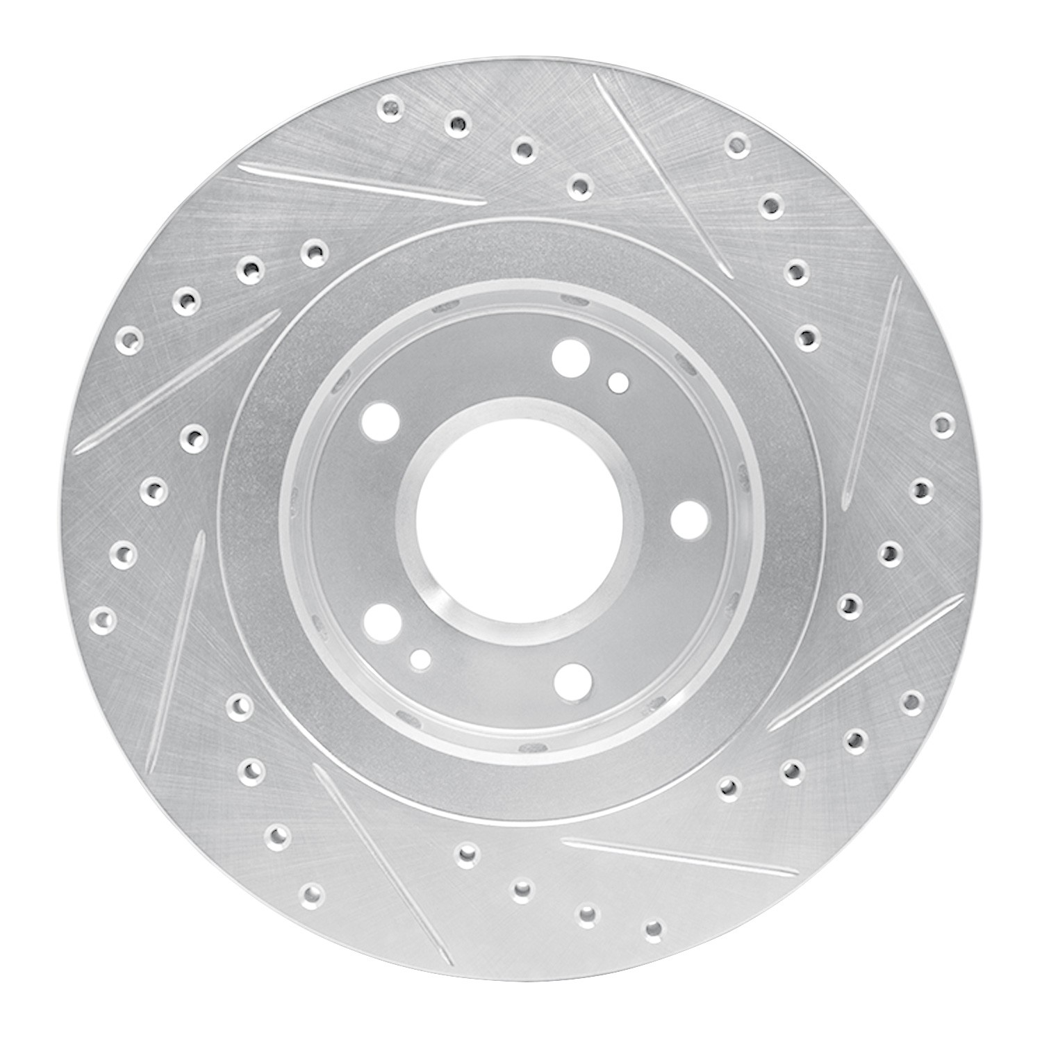 DYN 631-72061L DFC Brake Rotor - Drilled and Slotted - Silver - Image 4