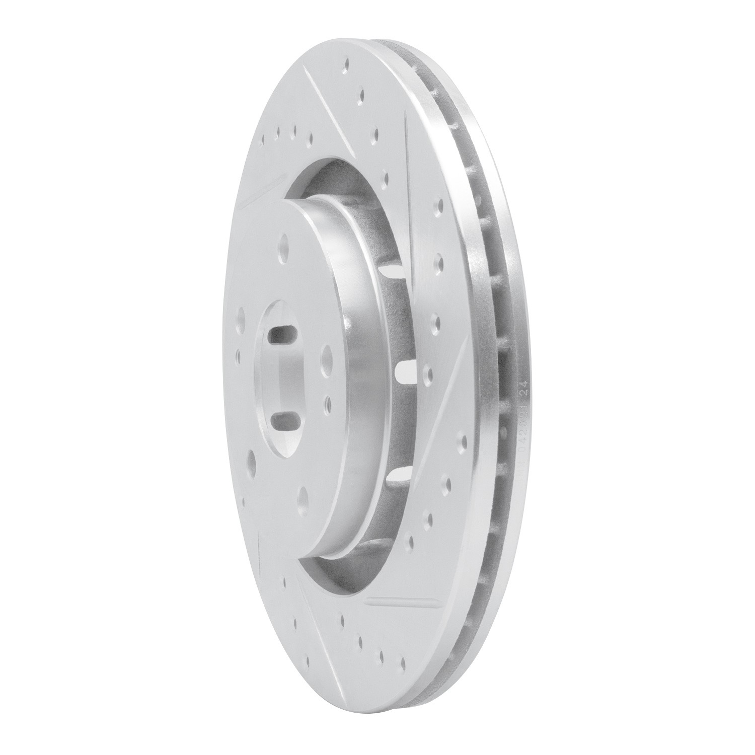 DYN 631-72061R DFC Brake Rotor - Drilled and Slotted - Silver - Image 2