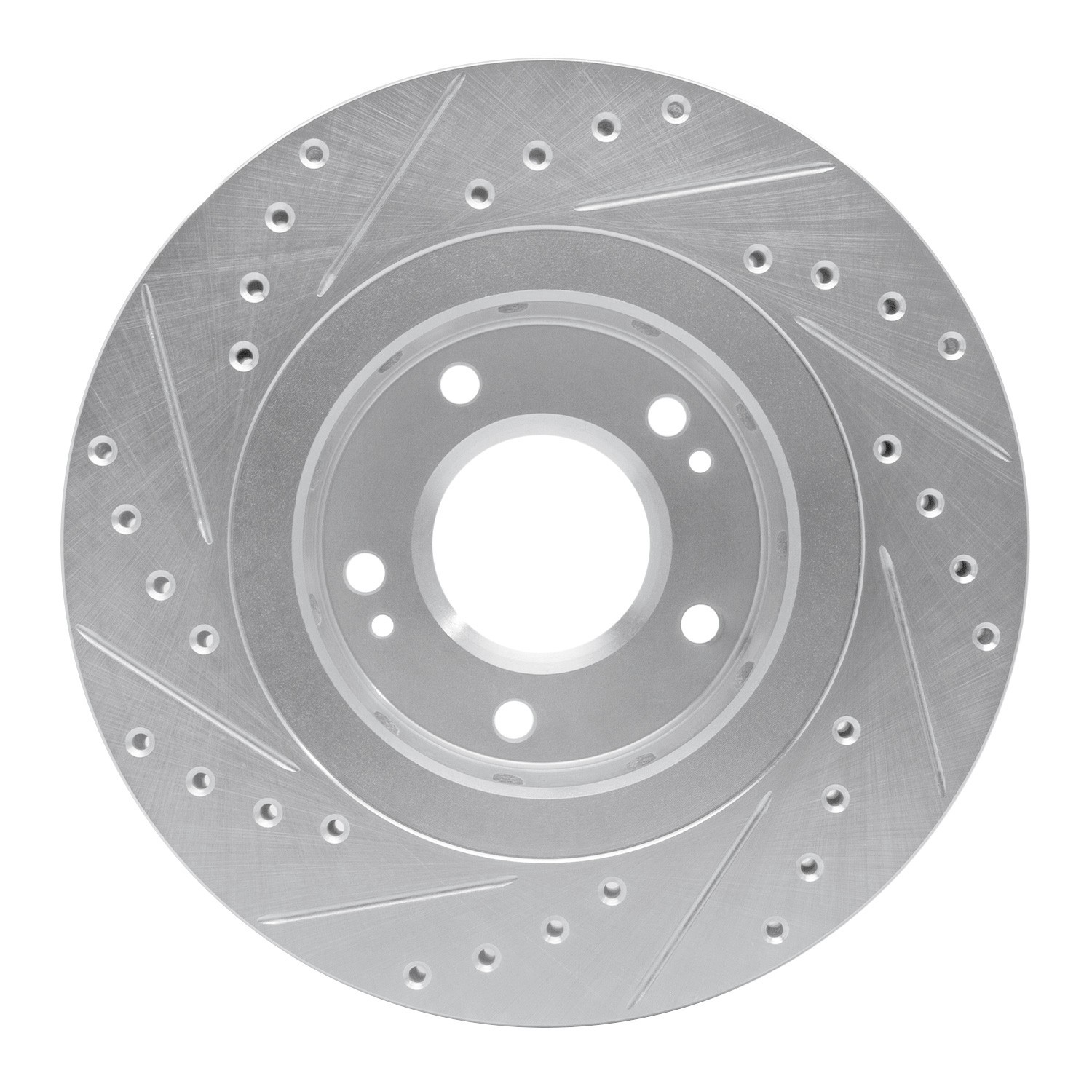 DYN 631-72061R DFC Brake Rotor - Drilled and Slotted - Silver - Image 5