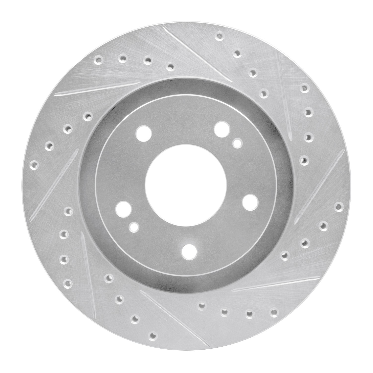 DYN 631-72061R DFC Brake Rotor - Drilled and Slotted - Silver - Image 3